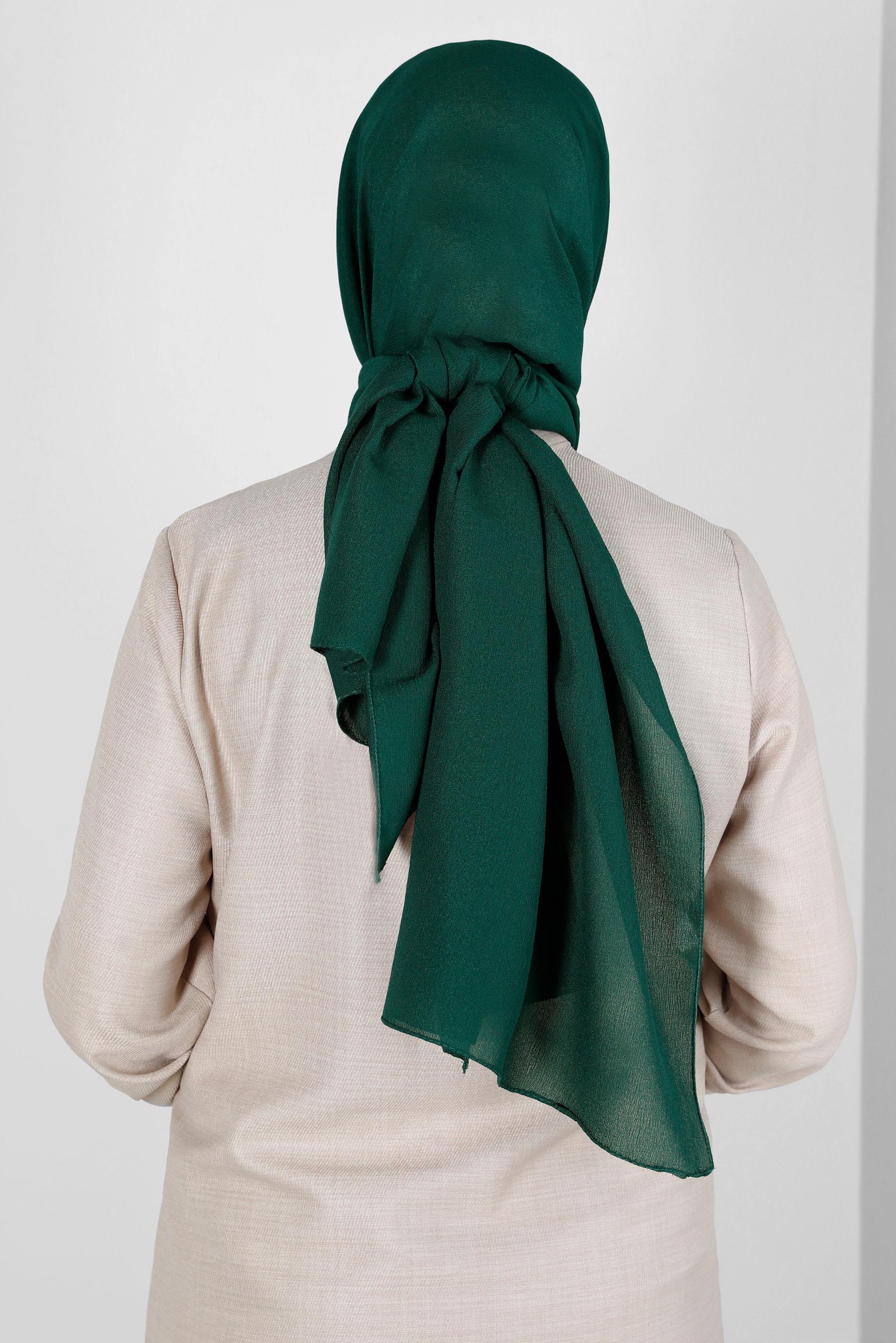 Tesettür giyim YEŞİL ALVİNA KREP ŞAL 8138