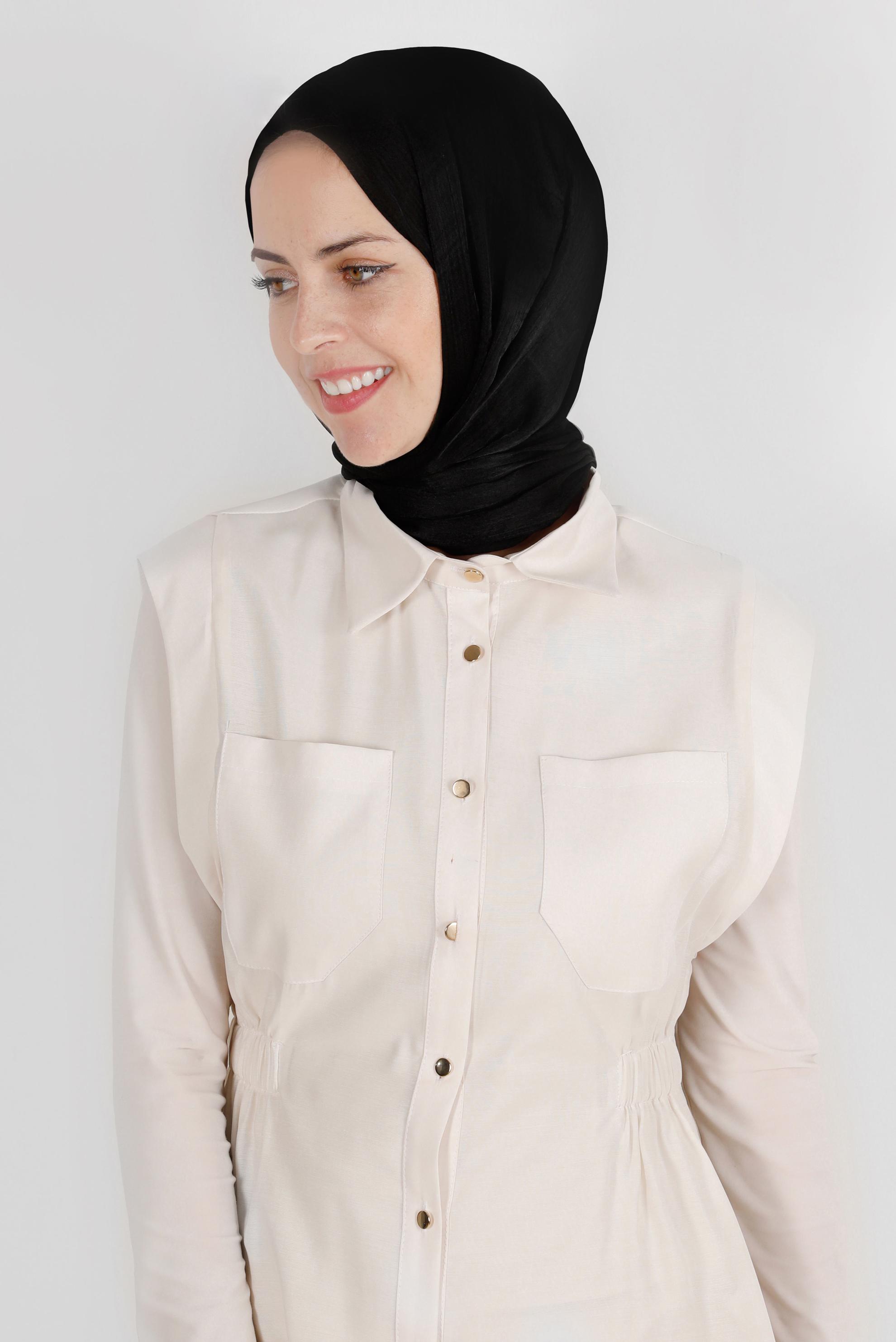 Hijab clothing BLACK ALVİNA FLASHY SHAWL 8139