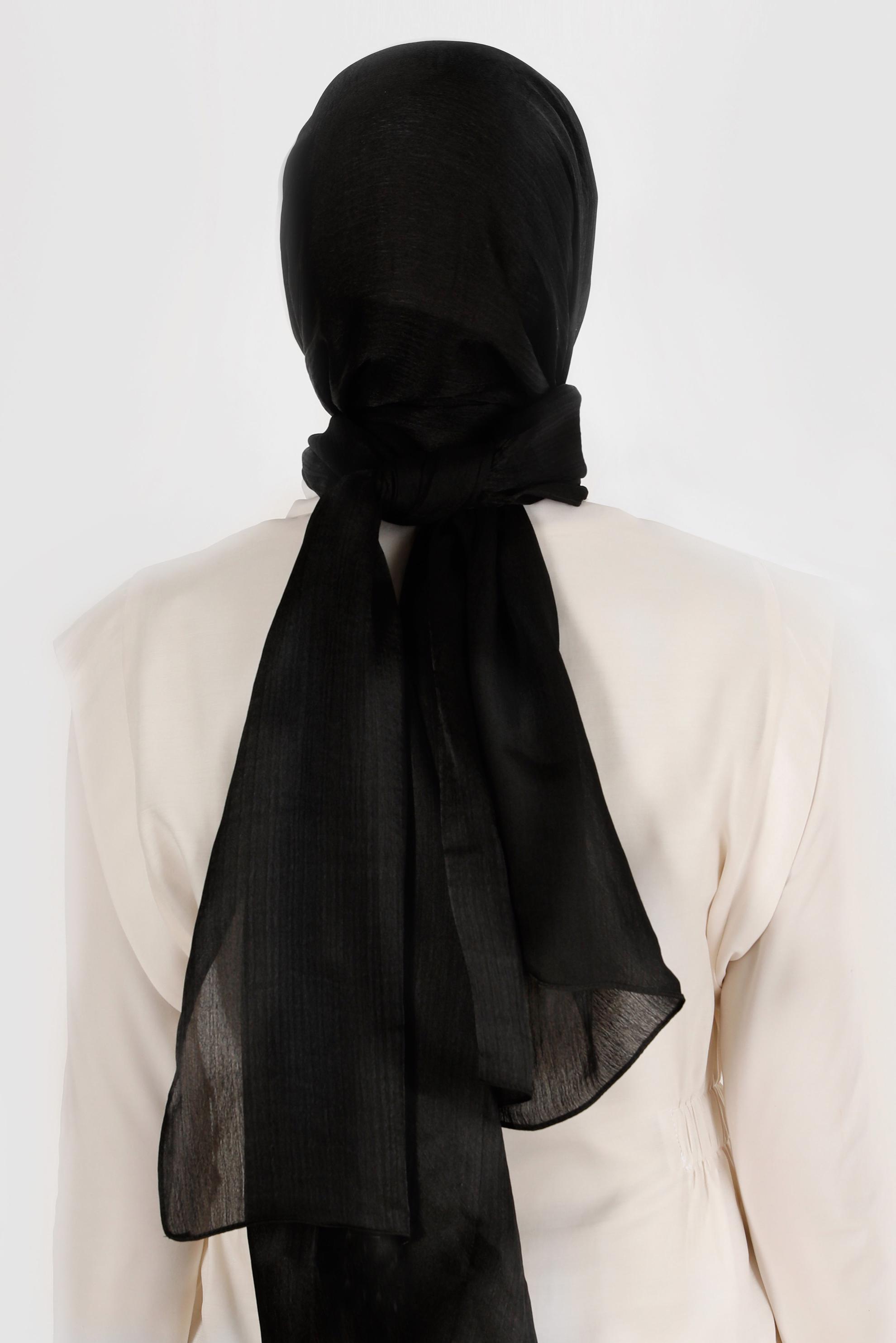 Hijab clothing BLACK ALVİNA FLASHY SHAWL 8139