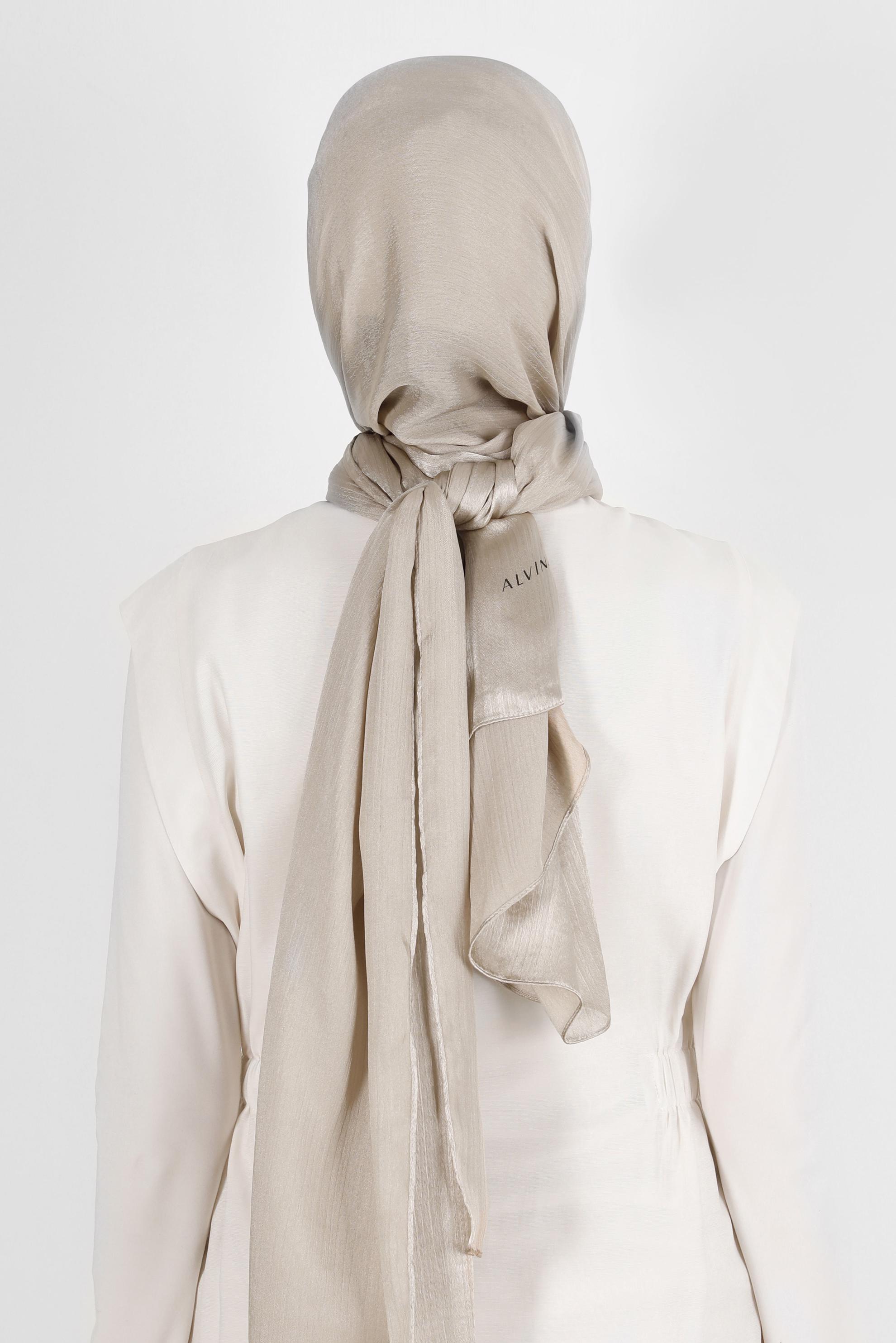 Hijab clothing BEIGE ALVİNA FLASHY SHAWL 8139