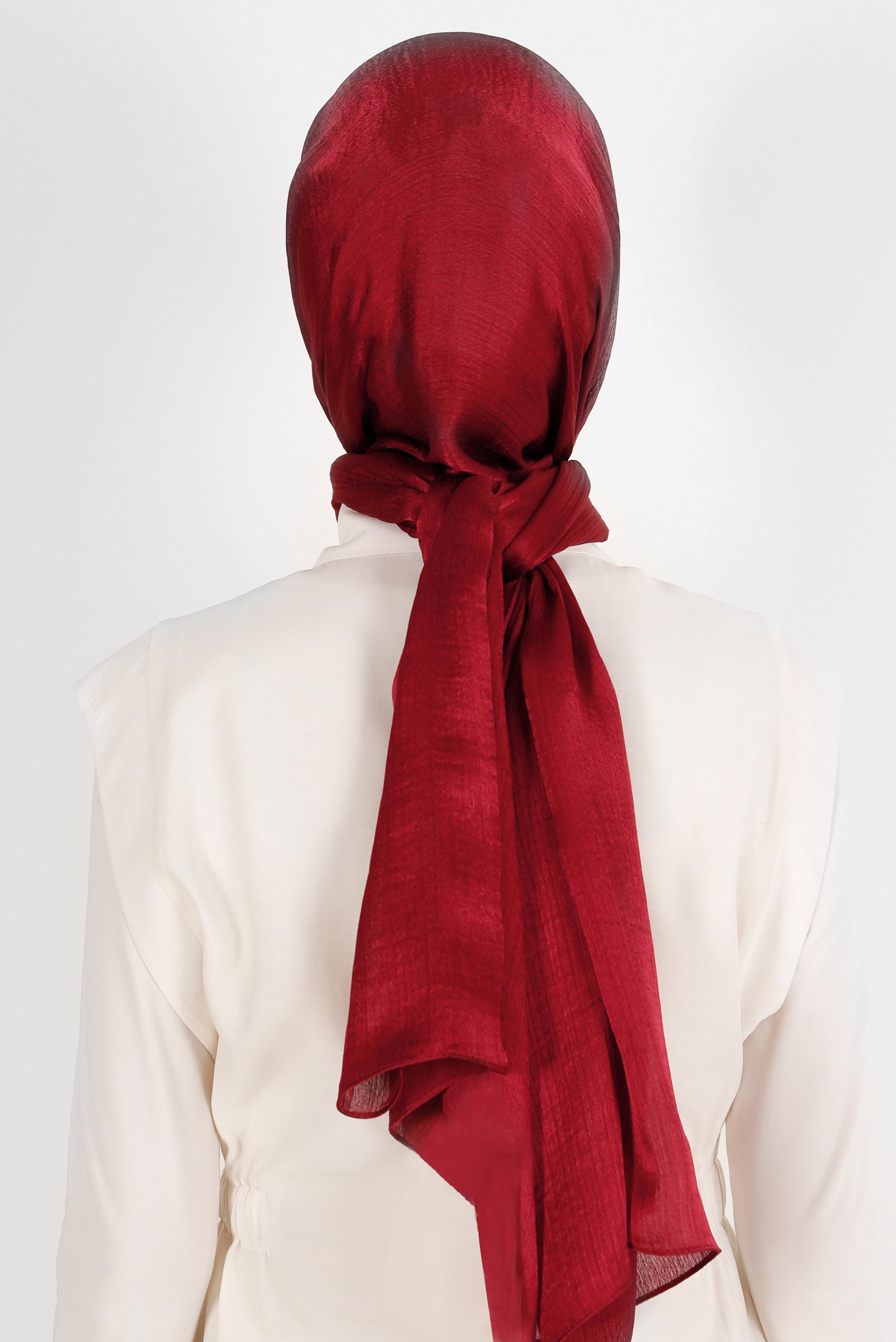 Tesettür giyim BORDO ALVİNA JANJANLI ŞAL 8139	