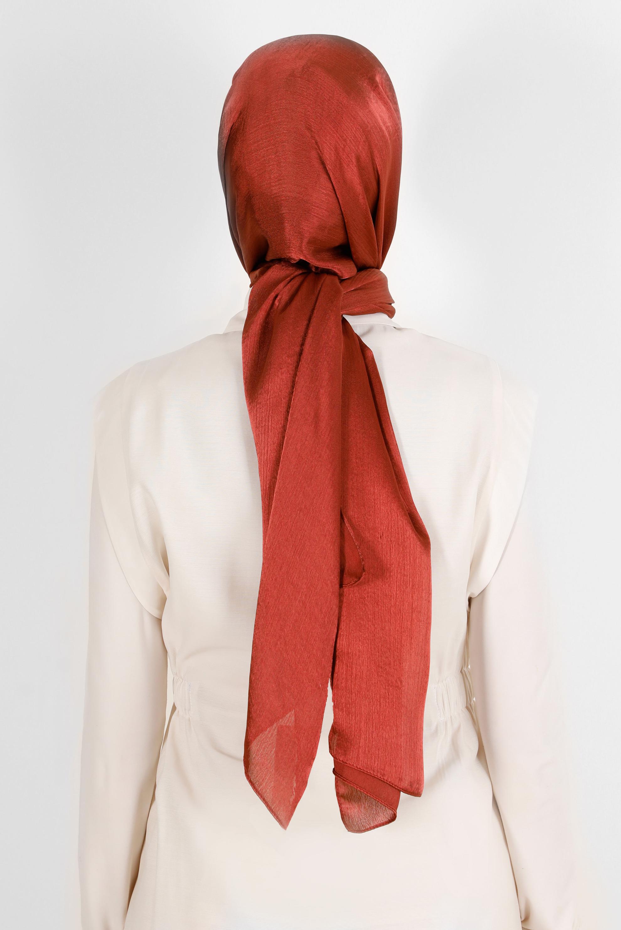 Vêtements hijab ORANGE CHÂLE ÉCLAIR ALVİNA 8139