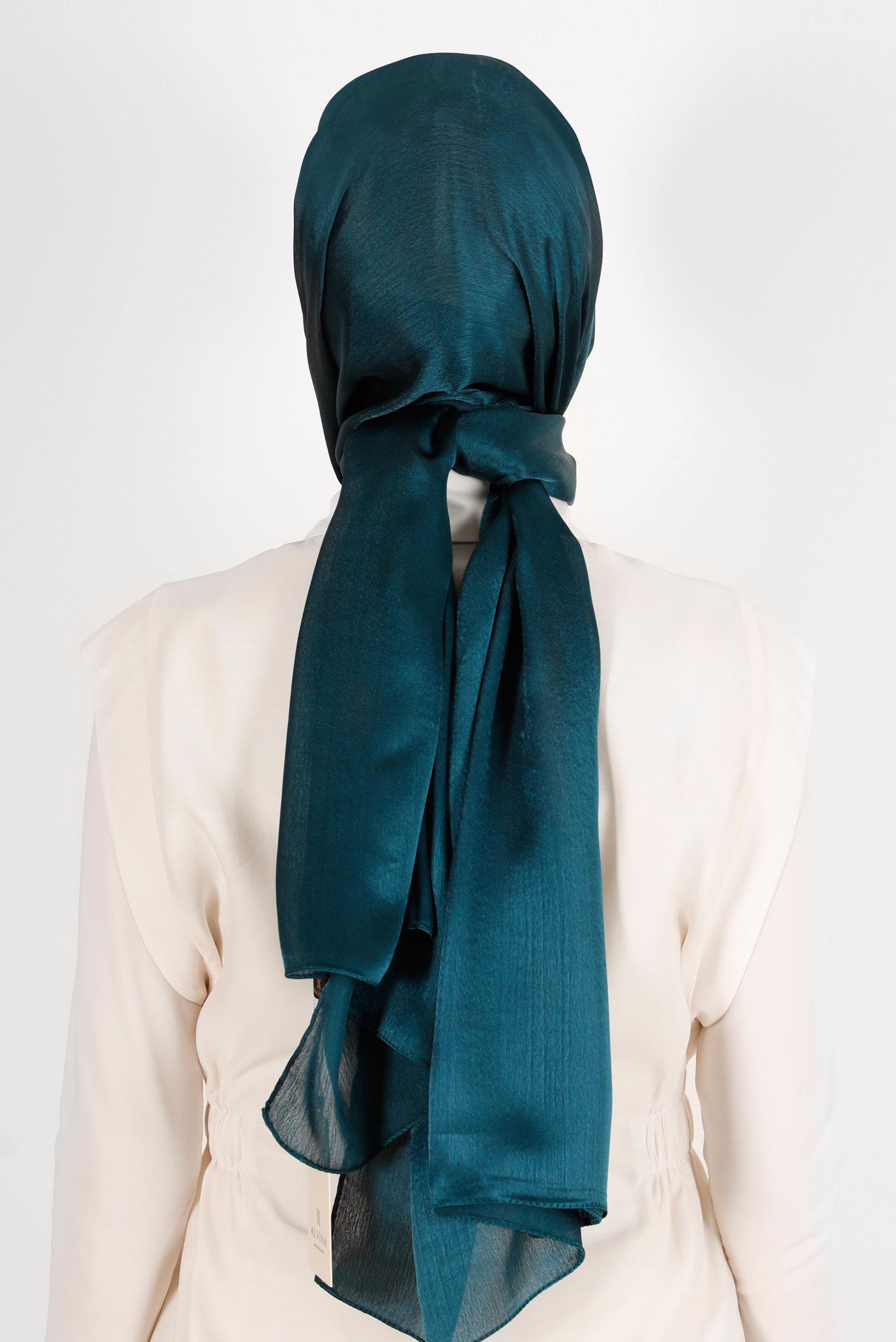 Vêtements hijab BLEU CHÂLE ÉCLAIR ALVİNA 8139