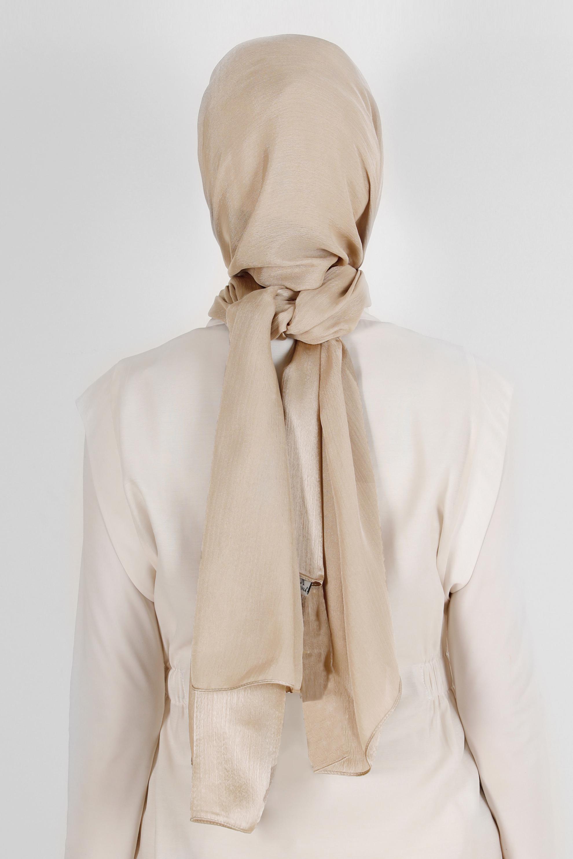 Tesettür giyim VİZON ALVİNA JANJANLI ŞAL 8139	