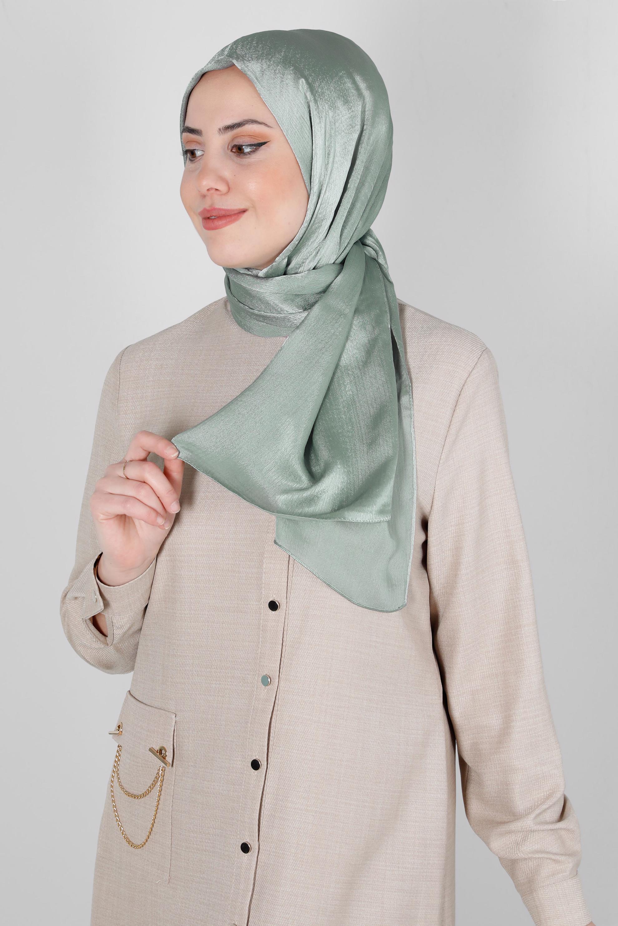 Tesettür giyim GRİ ALVİNA JANJANLI ŞAL 8139	