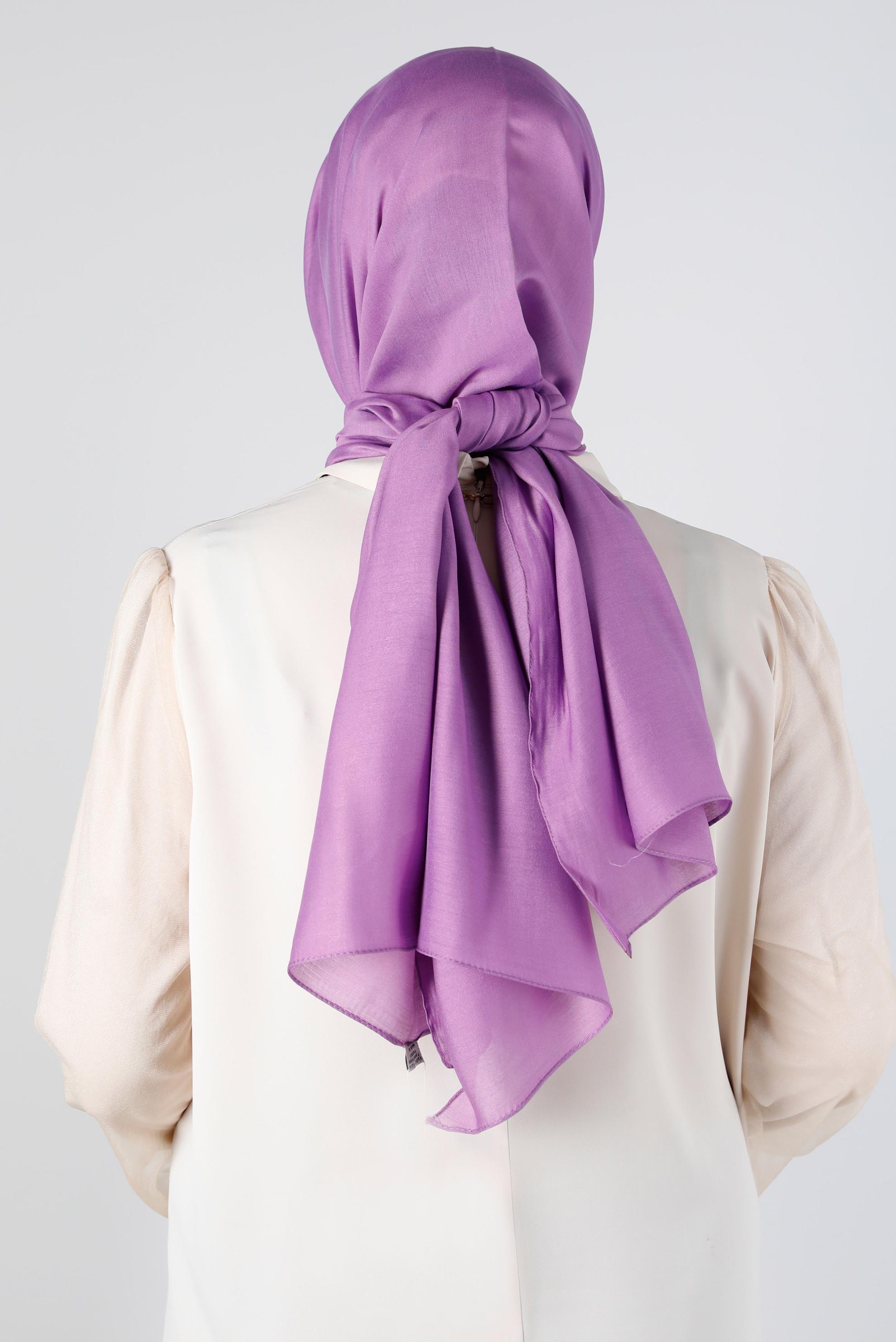 Tesettür giyim MOR ALVİNA İNCE İPEKSİ ŞAL 8141