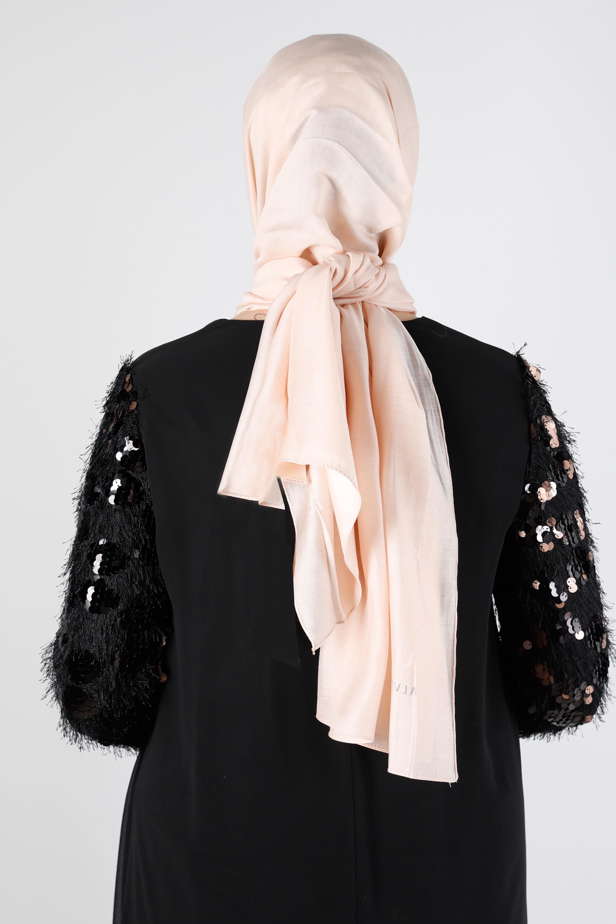 Tesettür giyim MERCAN ALVİNA İNCE İPEKSİ ŞAL 8141