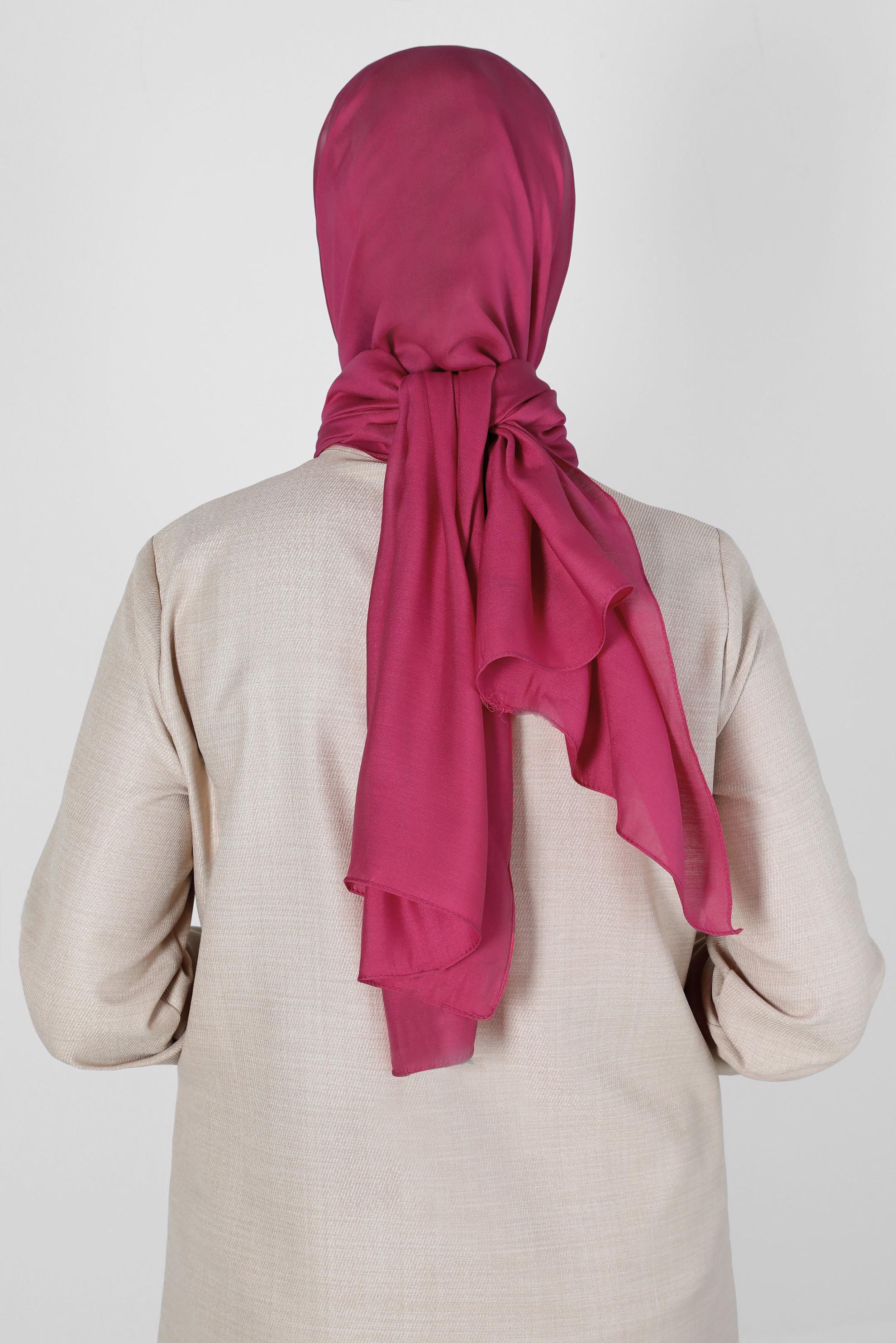 Tesettür giyim BORDO ALVİNA İNCE İPEKSİ ŞAL 8141