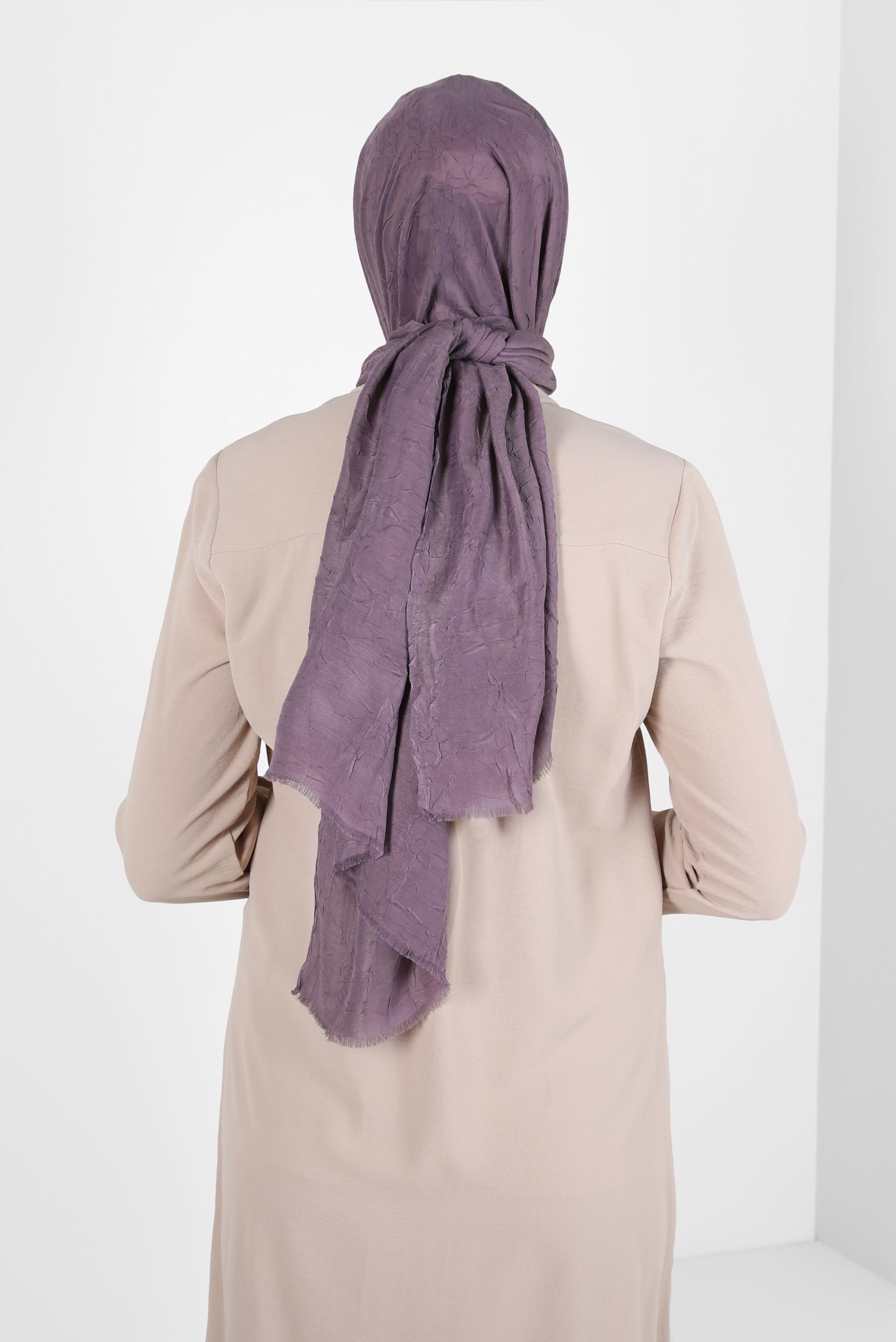 Tesettür giyim MOR ALVİNA BAMBU KRAŞ ŞAL 8145