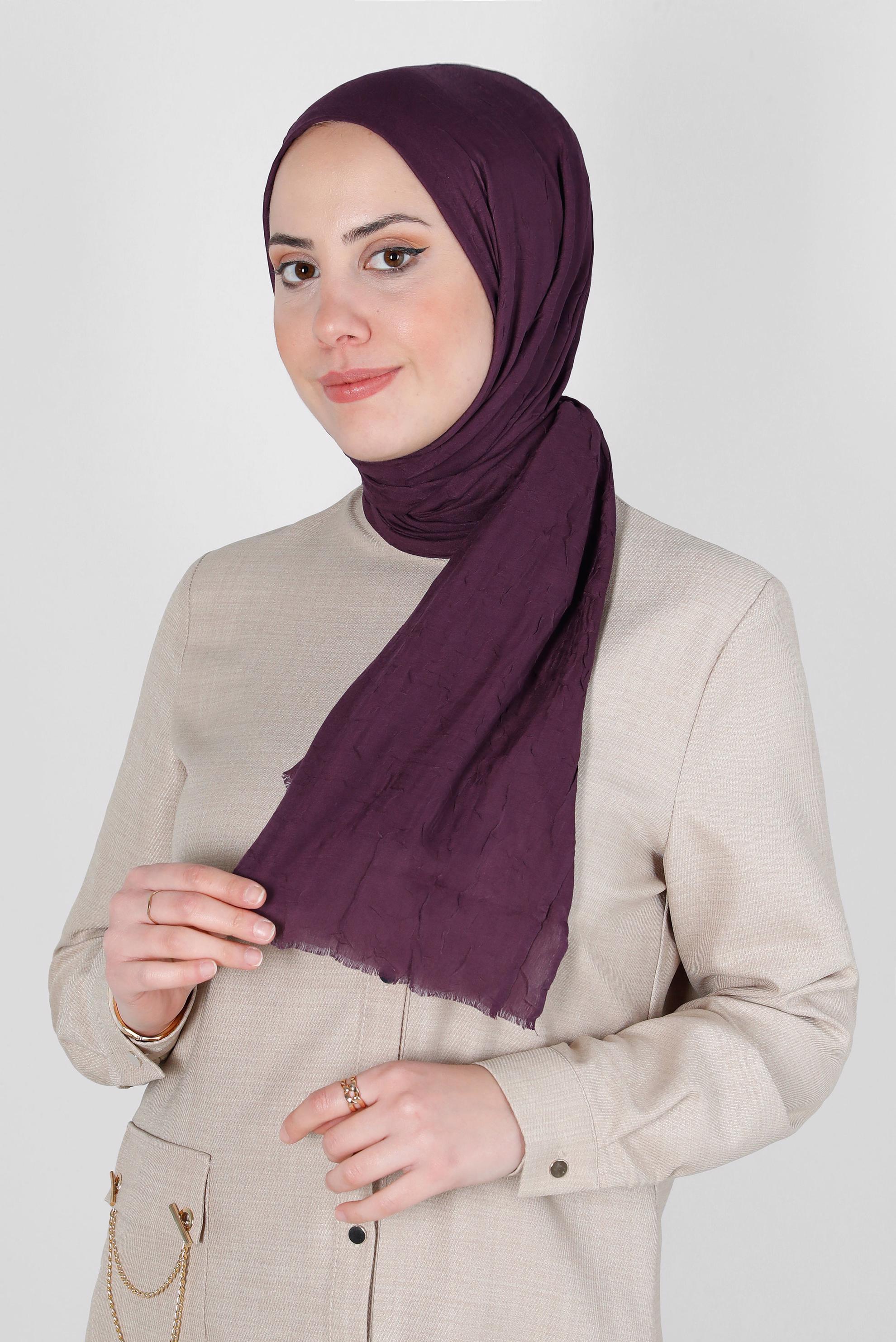 Tesettür giyim MÜRDÜM ALVİNA BAMBU KRAŞ ŞAL 8145