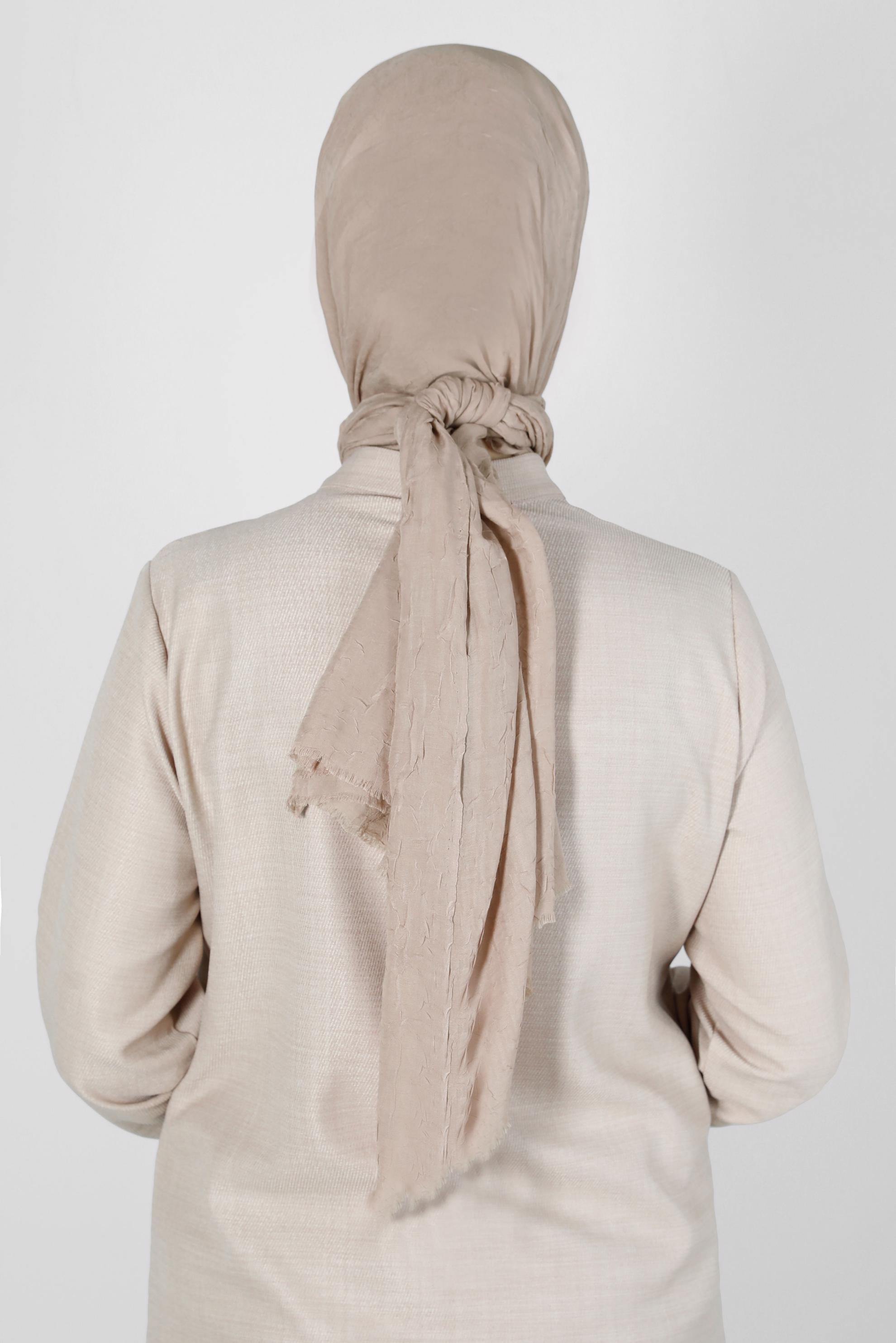 Tesettür giyim VİZON ALVİNA BAMBU KRAŞ ŞAL 8145