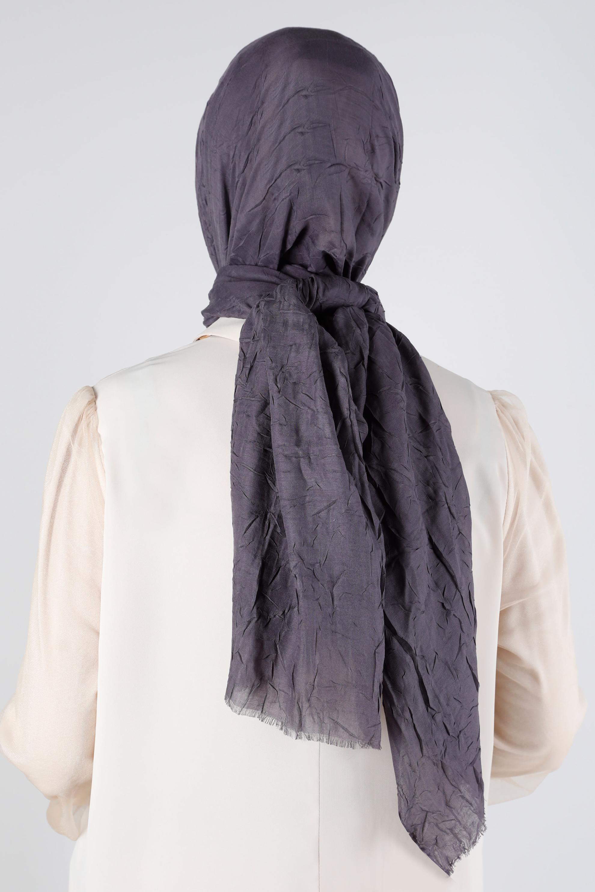 Tesettür giyim GRİ ALVİNA BAMBU KRAŞ ŞAL 8145