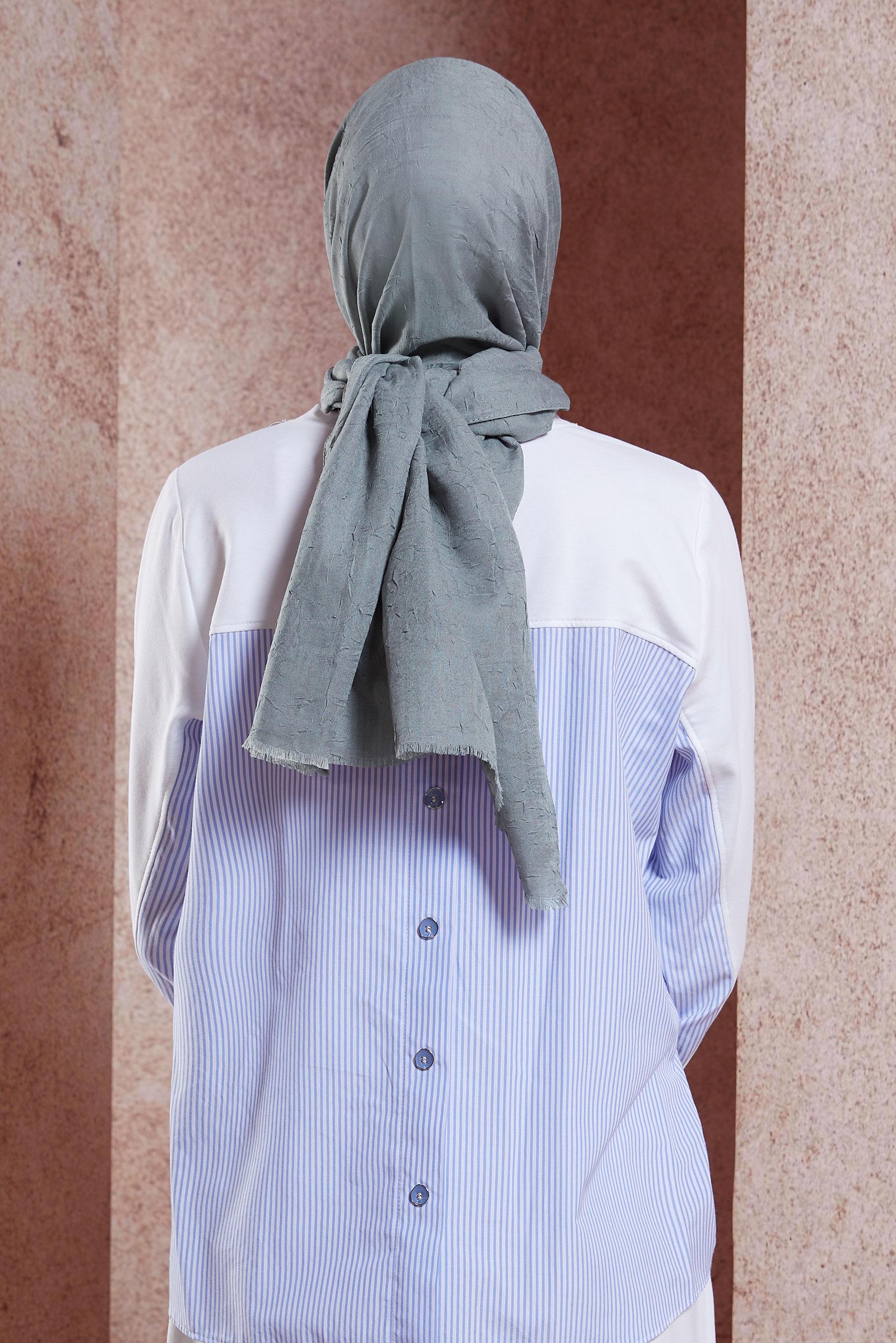 Tesettür giyim GRİ ALVİNA BAMBU KRAŞ ŞAL 8145