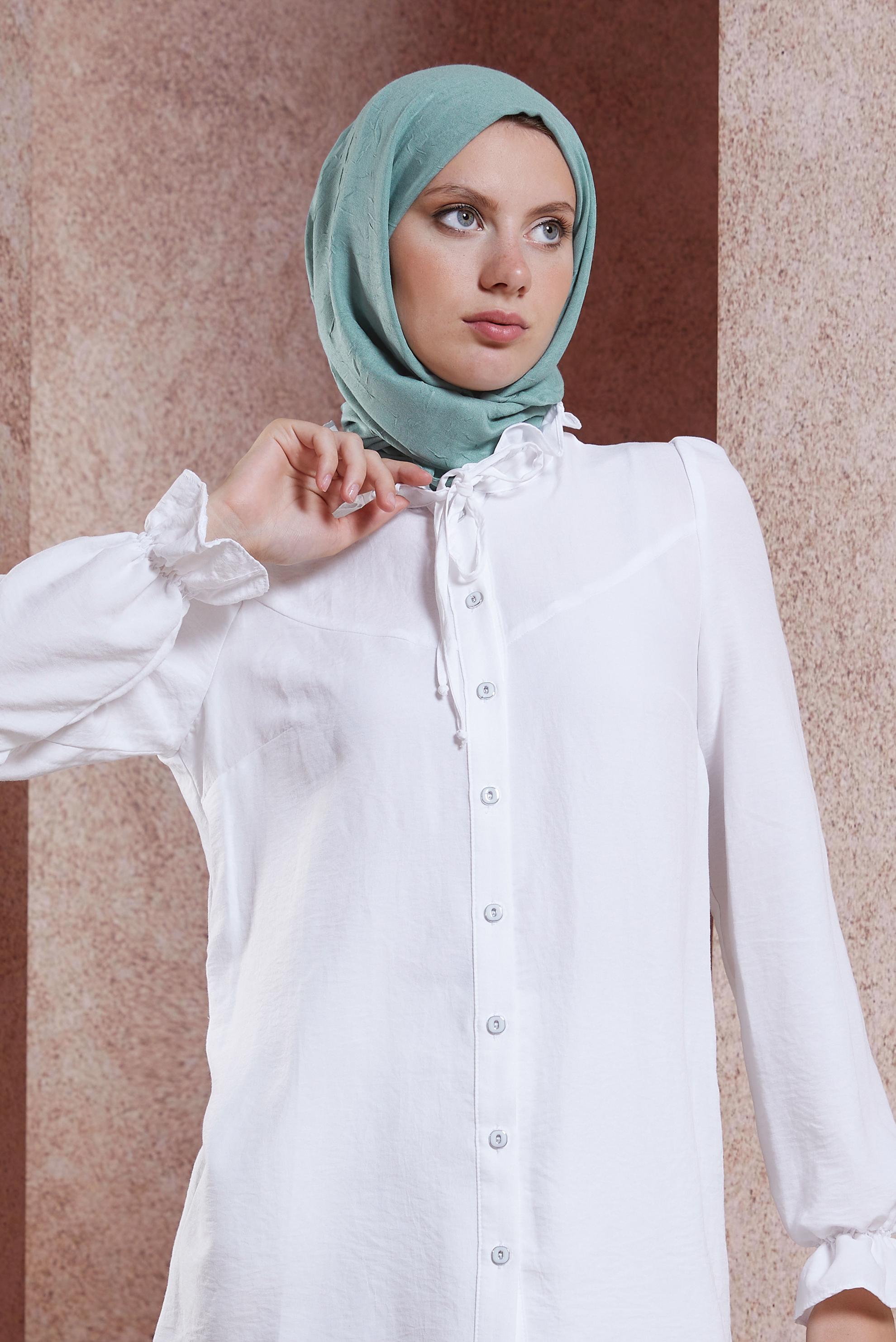 Tesettür giyim MAVİ ALVİNA BAMBU KRAŞ ŞAL 8145