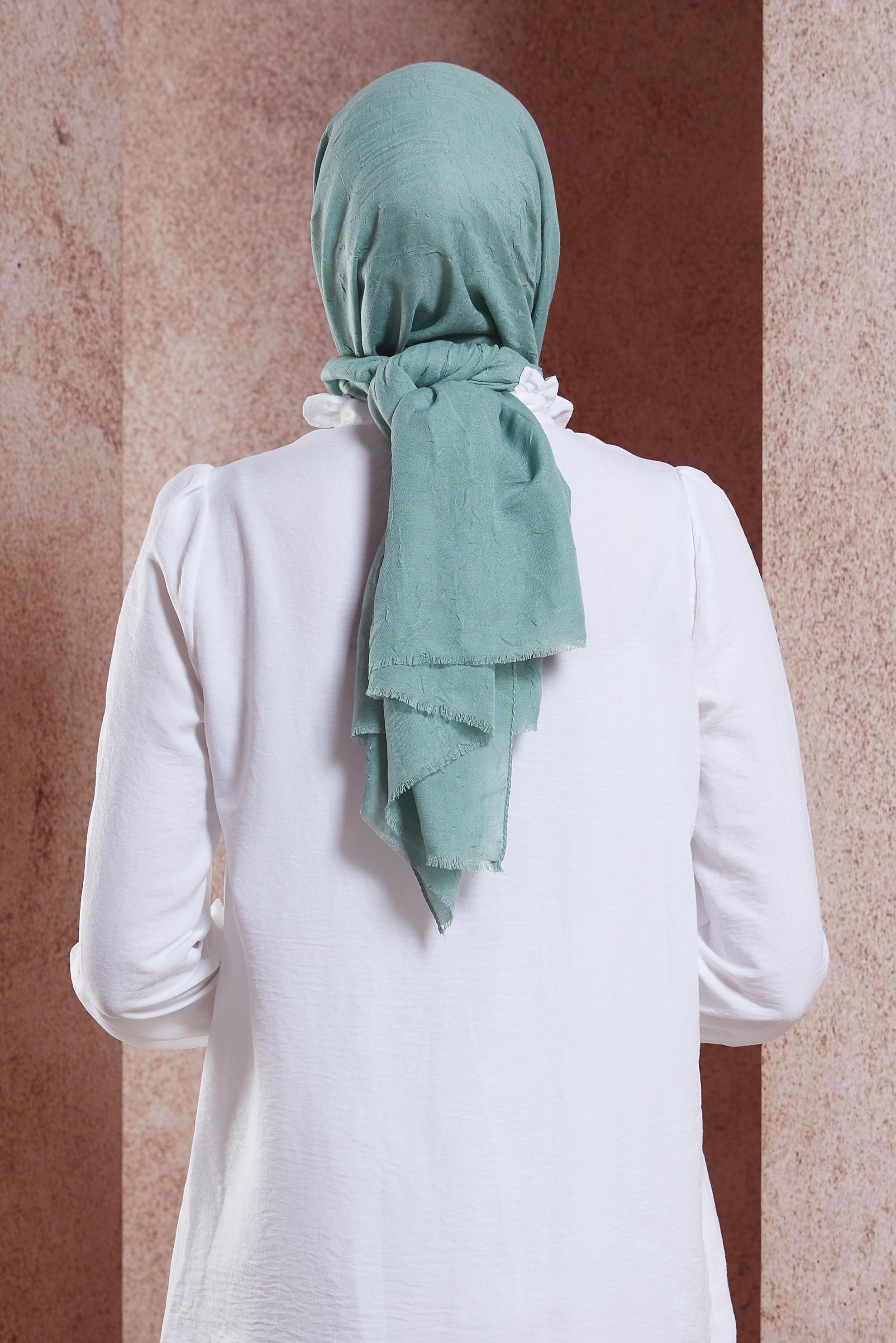 Tesettür giyim MAVİ ALVİNA BAMBU KRAŞ ŞAL 8145