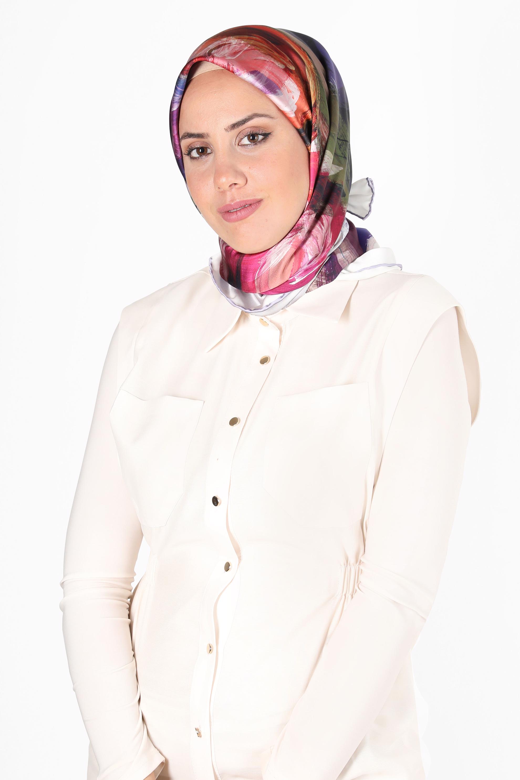 Tesettür giyim MÜRDÜM ALVİNA DİJİTAL SURA EŞARP 8119 