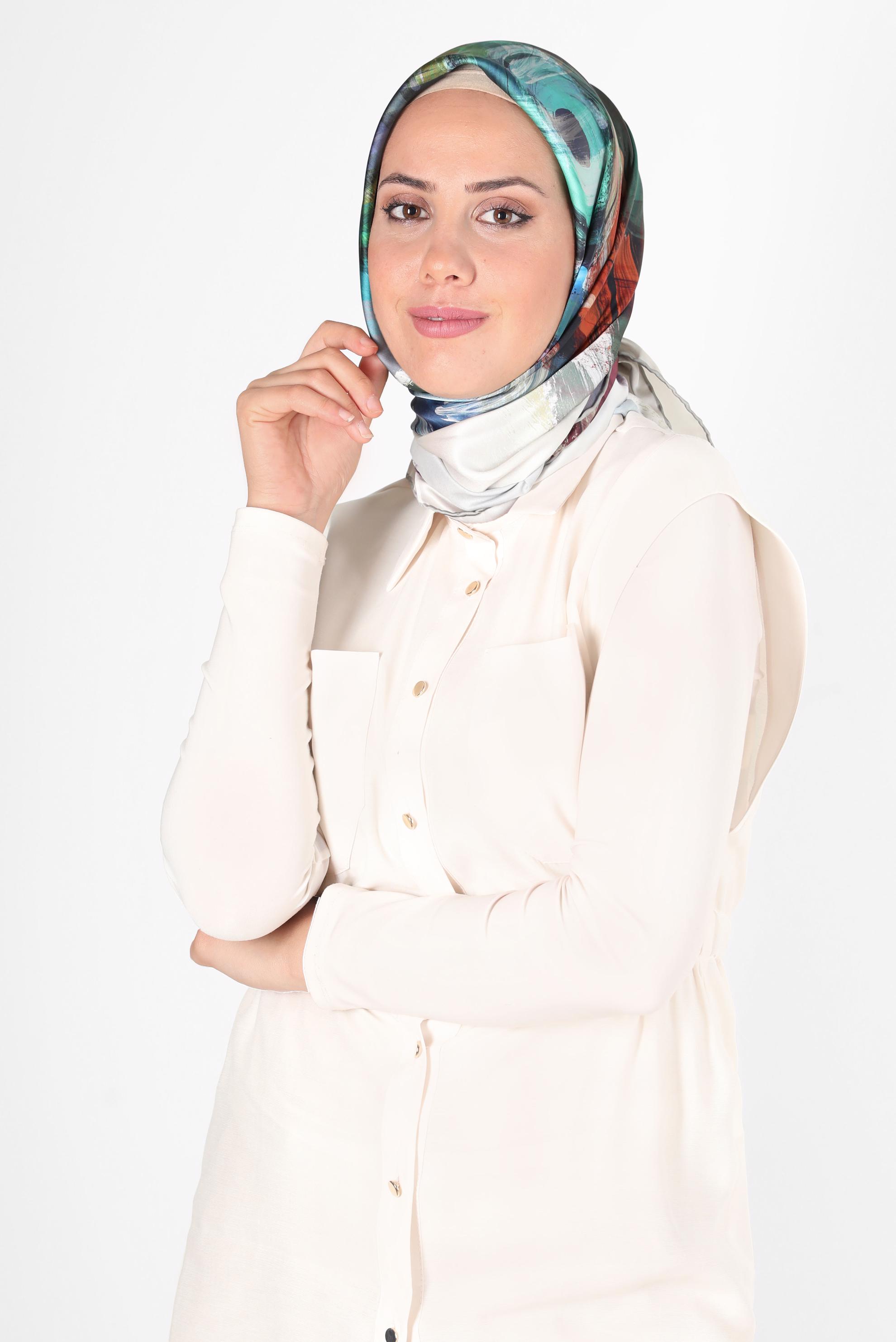 Hijab clothing GREEN ALVİNA SCARF 8119 