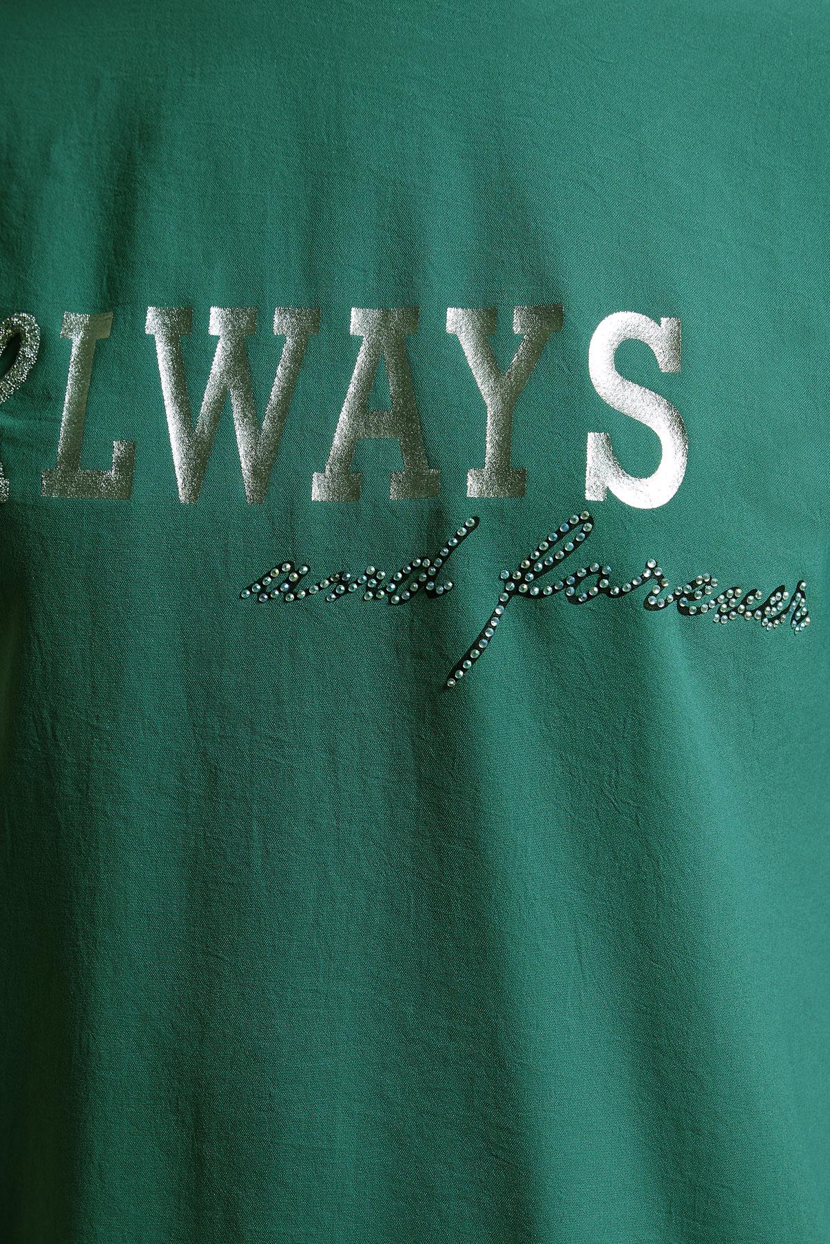 Tesettür giyim YEŞİL BASKI DETAYLI İKİLİ ETEKLİ TAKIM 42612 