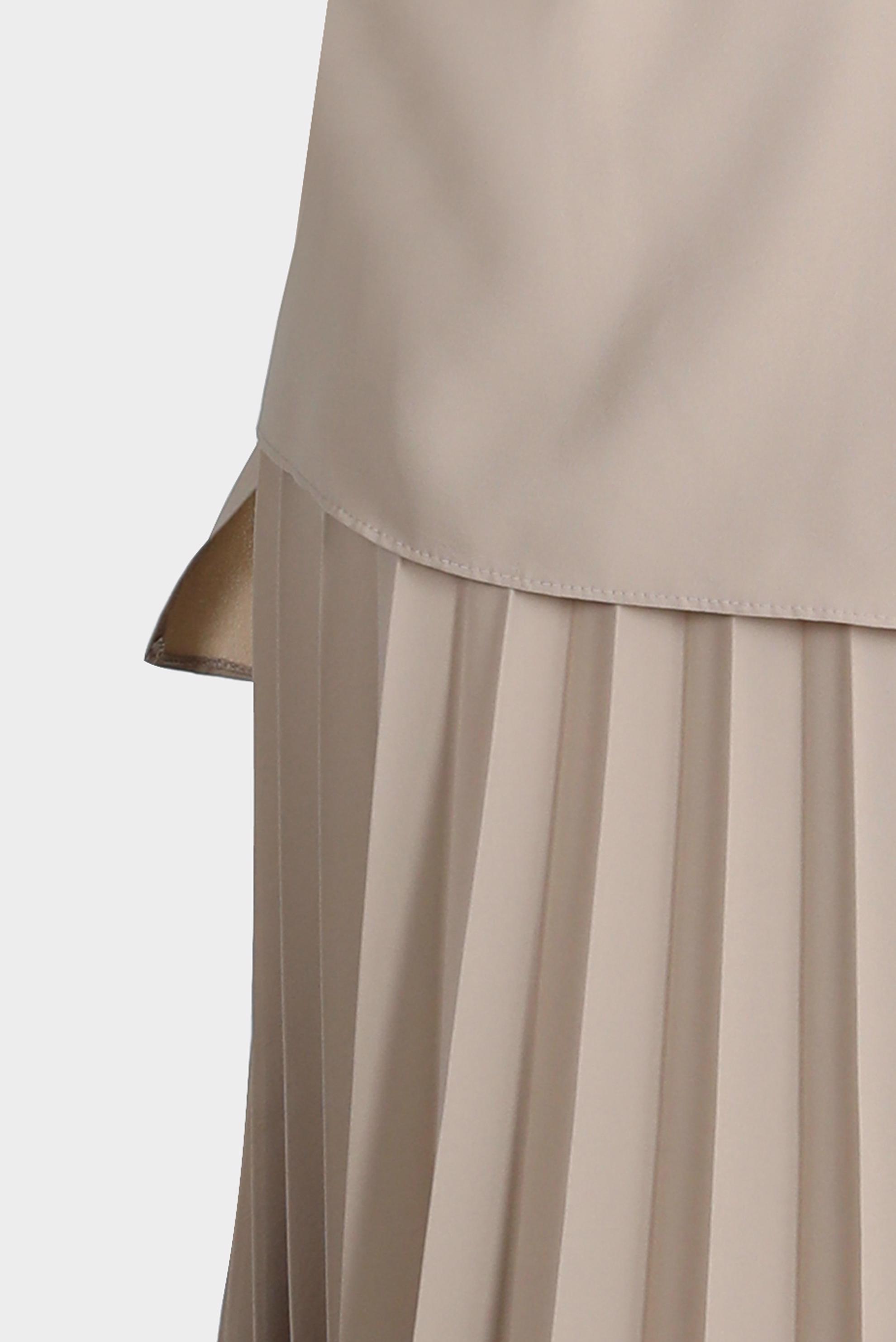 Tesettür giyim VİZON BASKI DETAYLI İKİLİ ETEKLİ TAKIM 42612 