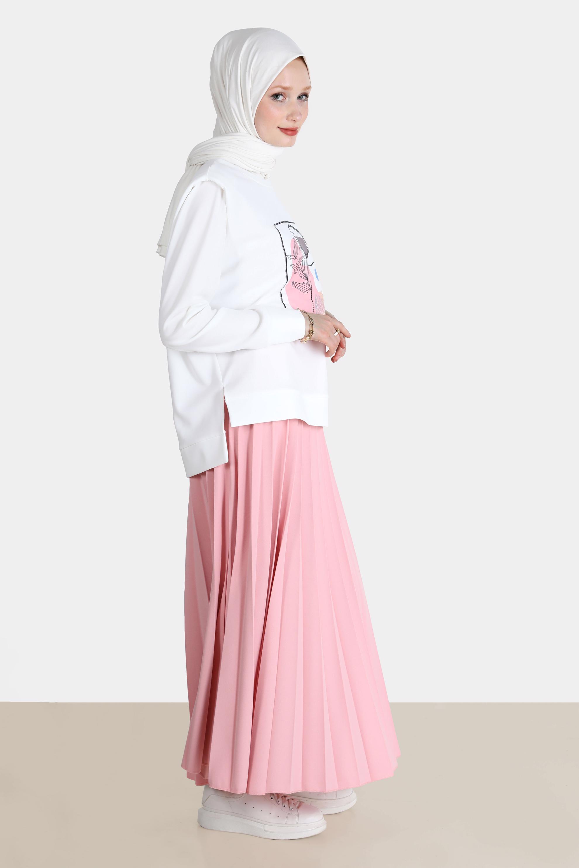 Vêtements hijab POUDRE COSTUME JUPE 2 PIÈCES IMPRIMÉ 42674