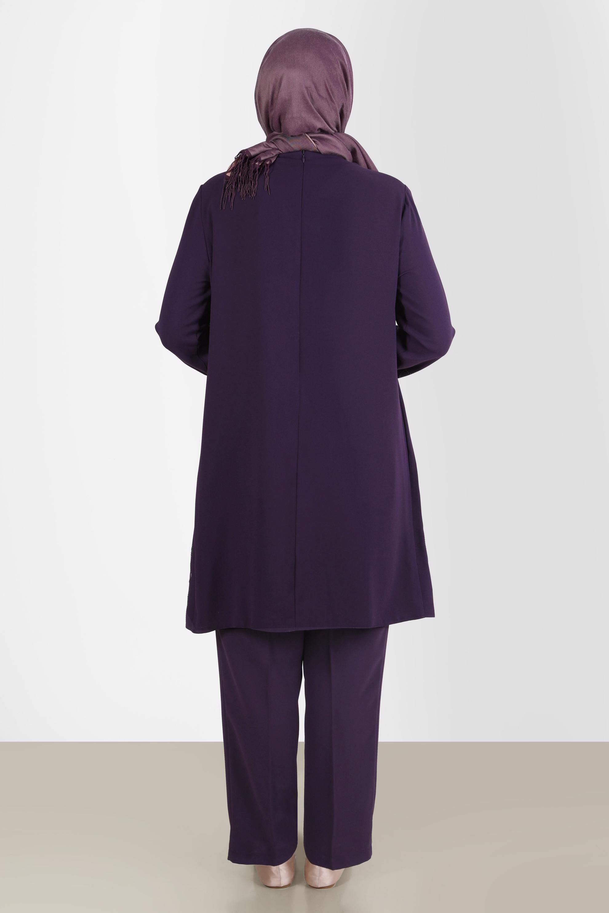 Hijab clothing DAMSON GEM DETAIL 2-PIECE PANTS SUIT 20241 