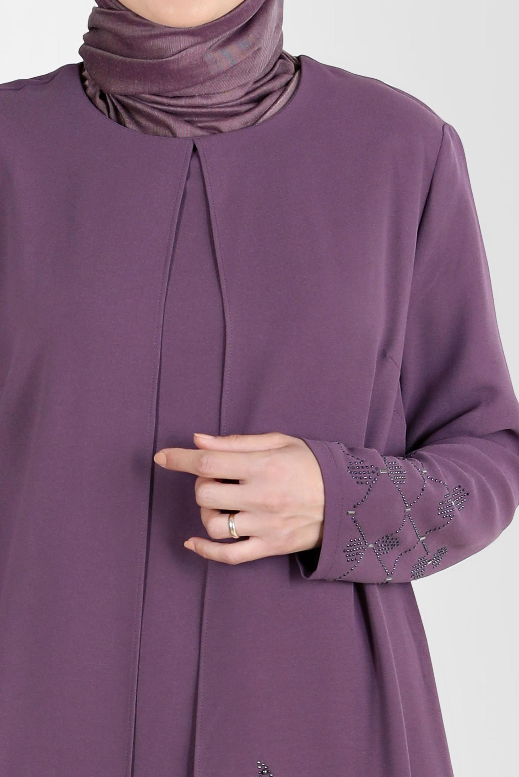 Hijab clothing PINK GEM DETAIL 2-PIECE PANTS SUIT 20241 