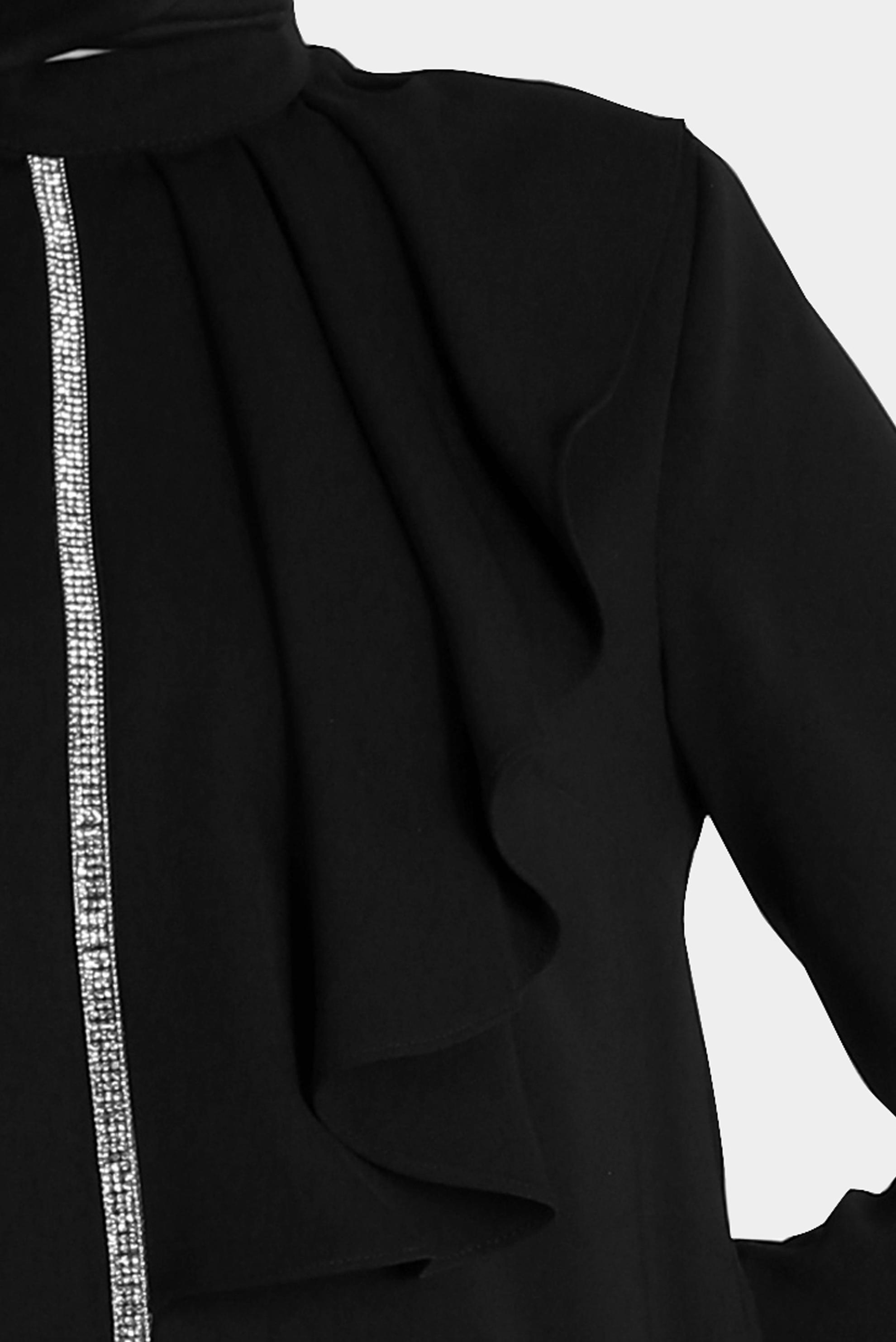 Tesettür giyim SİYAH TAŞ DETAYLI VOLANLI İKİLİ PANT. TAKIM 30253 