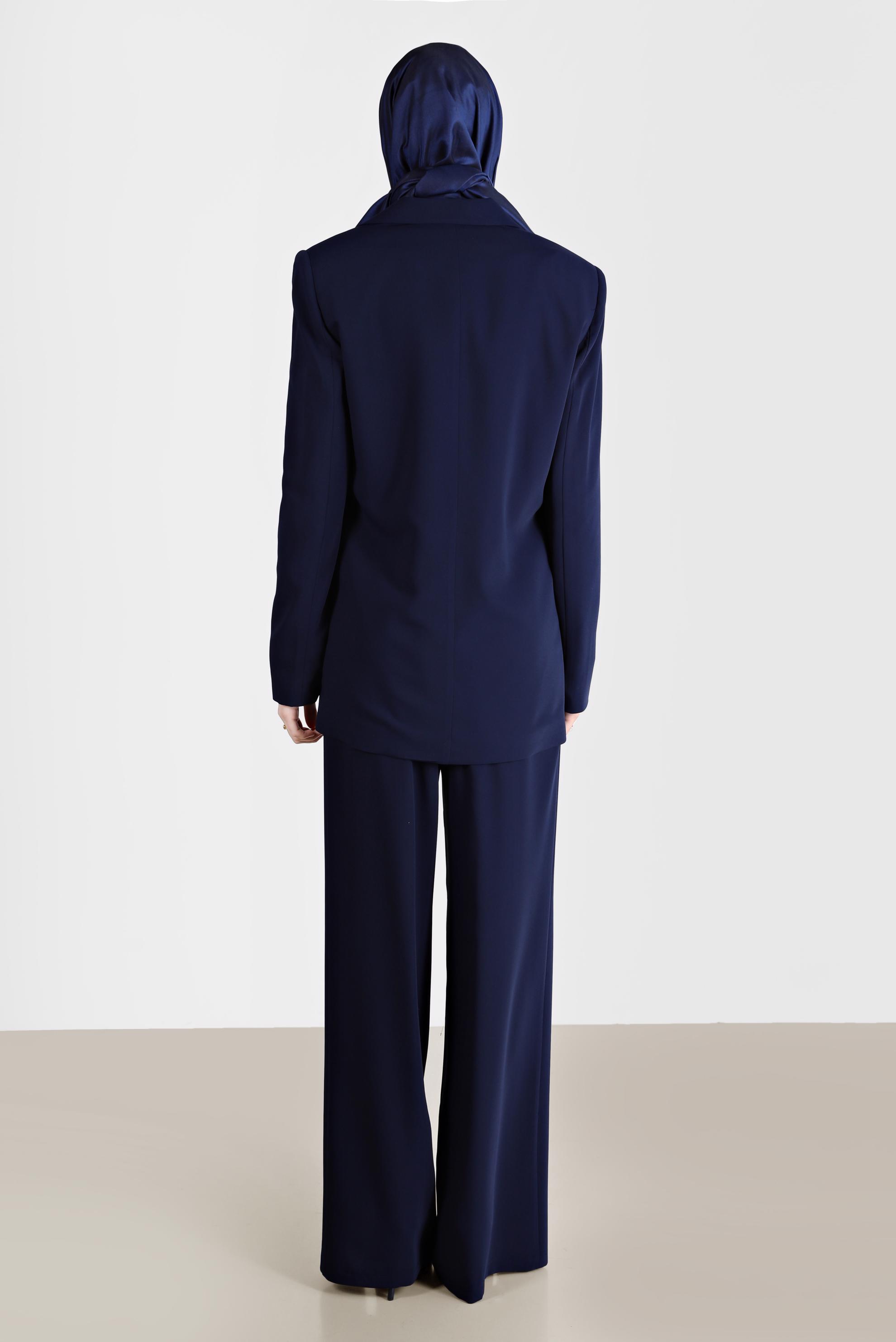 Tesettür giyim LACİVERT KLASİK ÜÇLÜ PANT. TAKIM 30254 