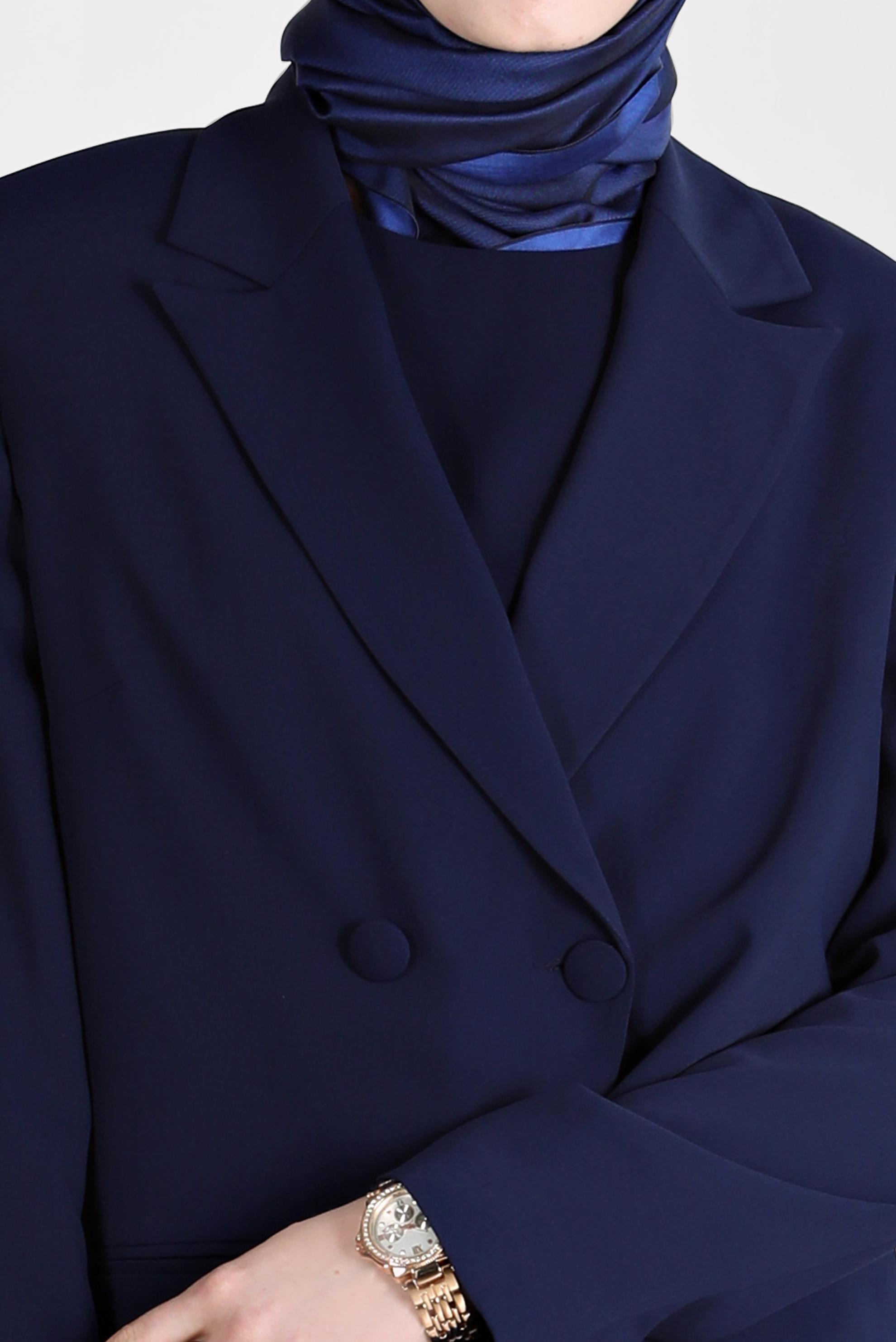 Tesettür giyim LACİVERT KLASİK ÜÇLÜ PANT. TAKIM 30254 