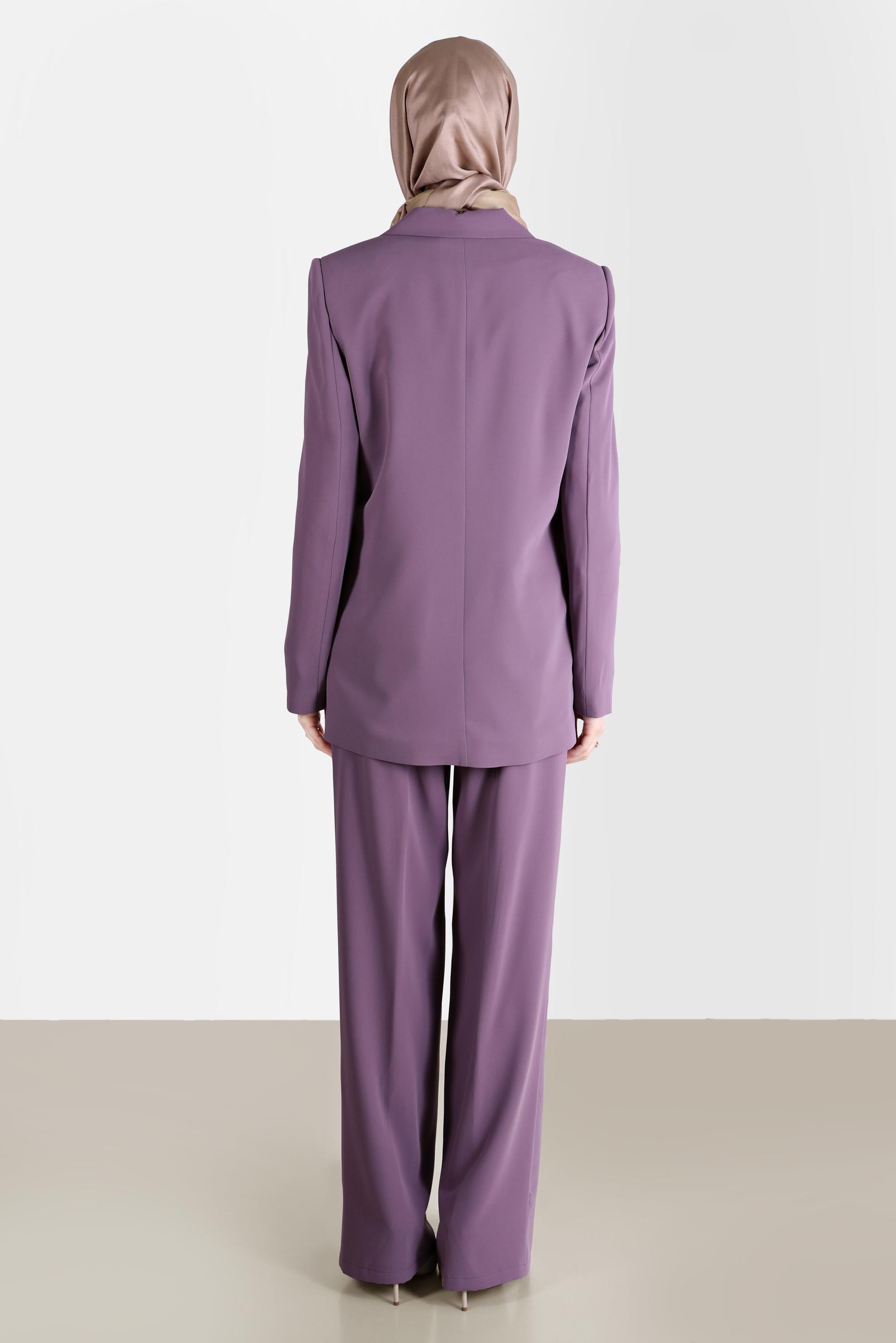 Tesettür giyim MOR KLASİK ÜÇLÜ PANT. TAKIM 30254 