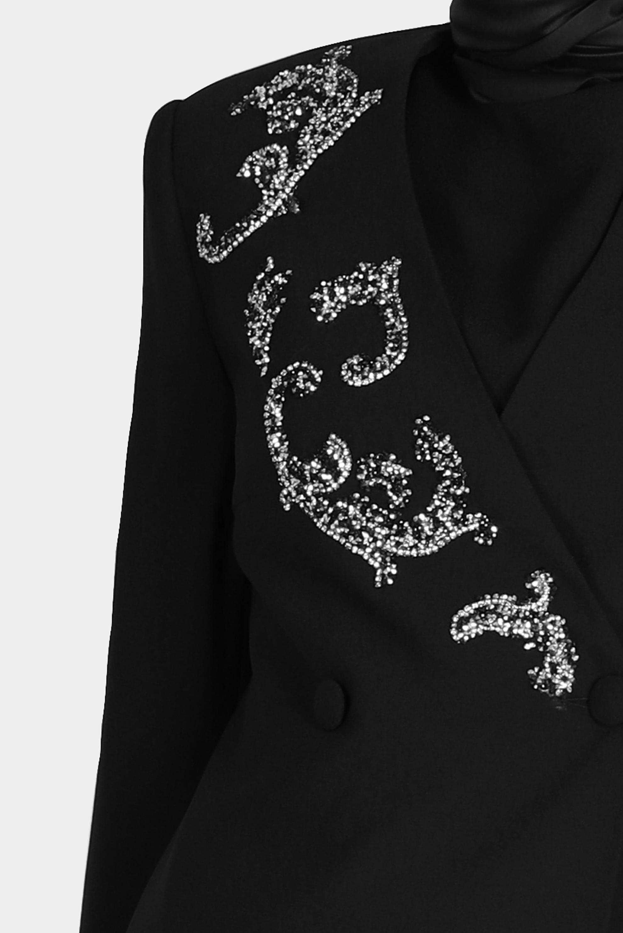 Tesettür giyim SİYAH TAŞLI NAKIŞLI ÜÇLÜ PANT. TAKIM 30258 