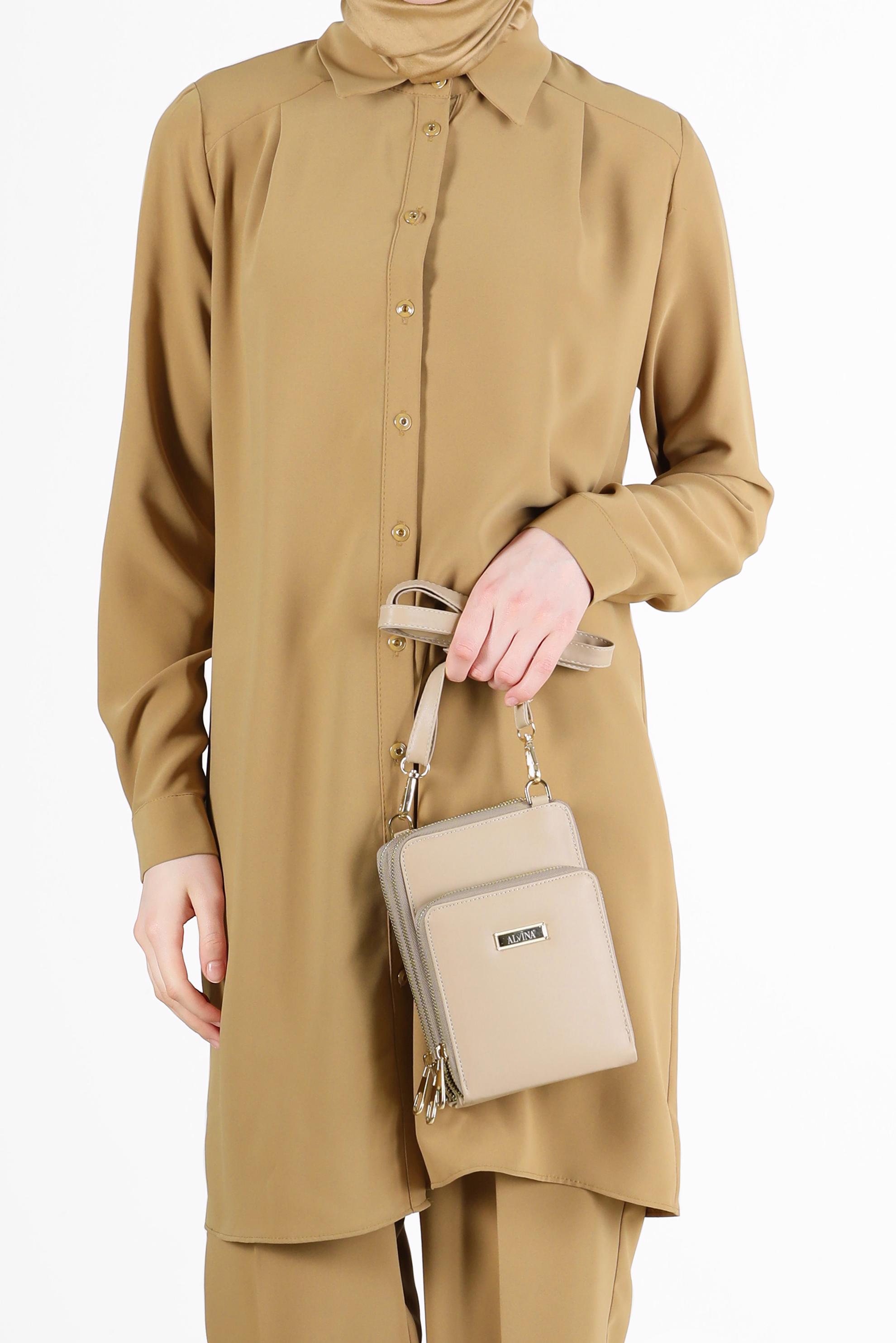 Tesettür giyim SARI KLASİK İKİLİ PANT. TAKIM 42516 