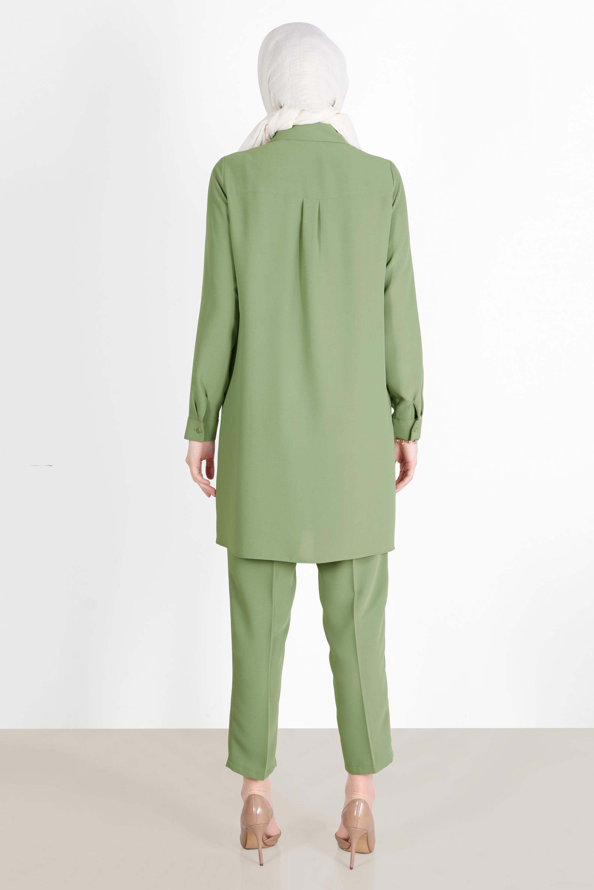 Hijab clothing KHAKI CLASSIC 2-PIECE PANTS SUIT 42516 