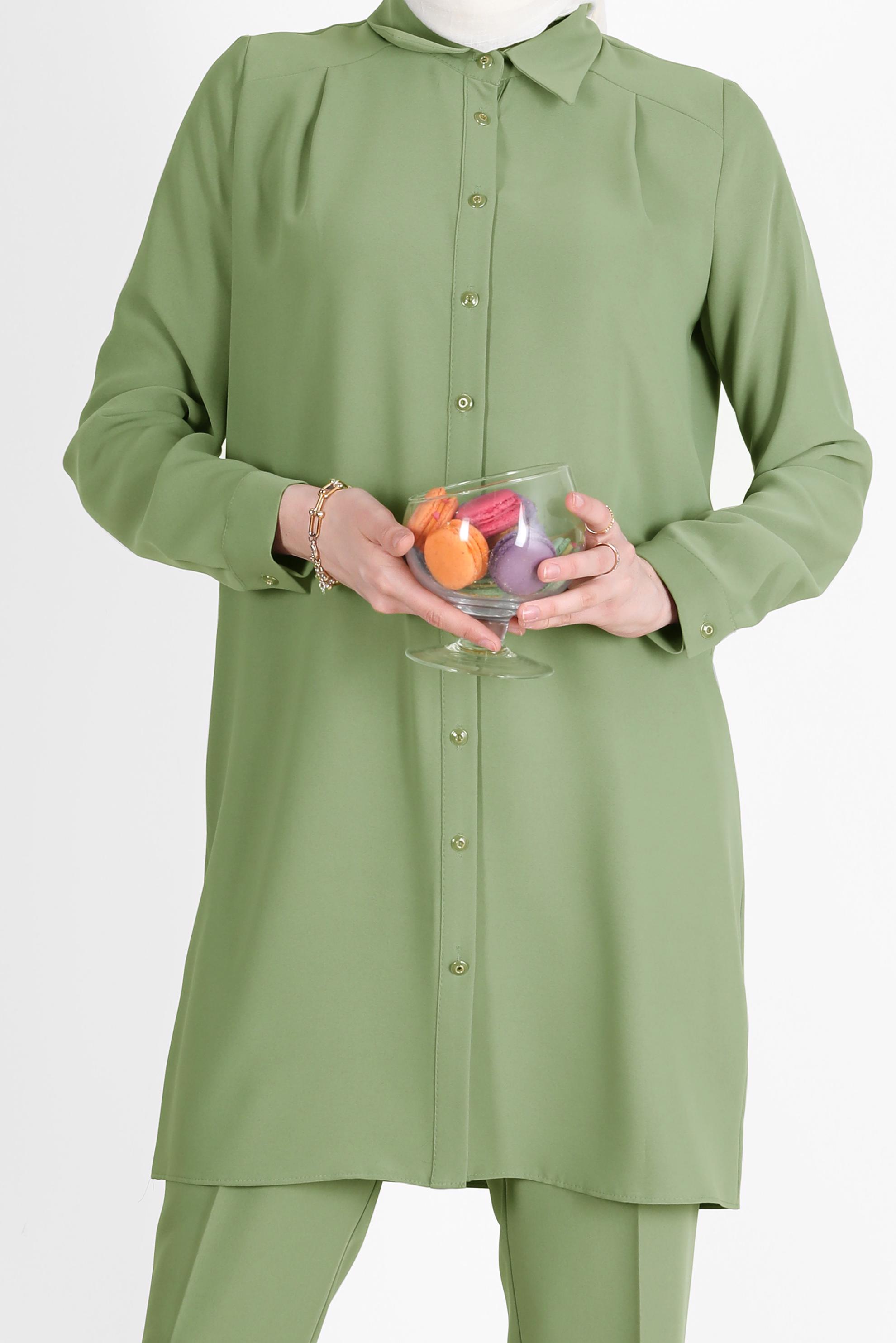 Hijab clothing KHAKI CLASSIC 2-PIECE PANTS SUIT 42516 