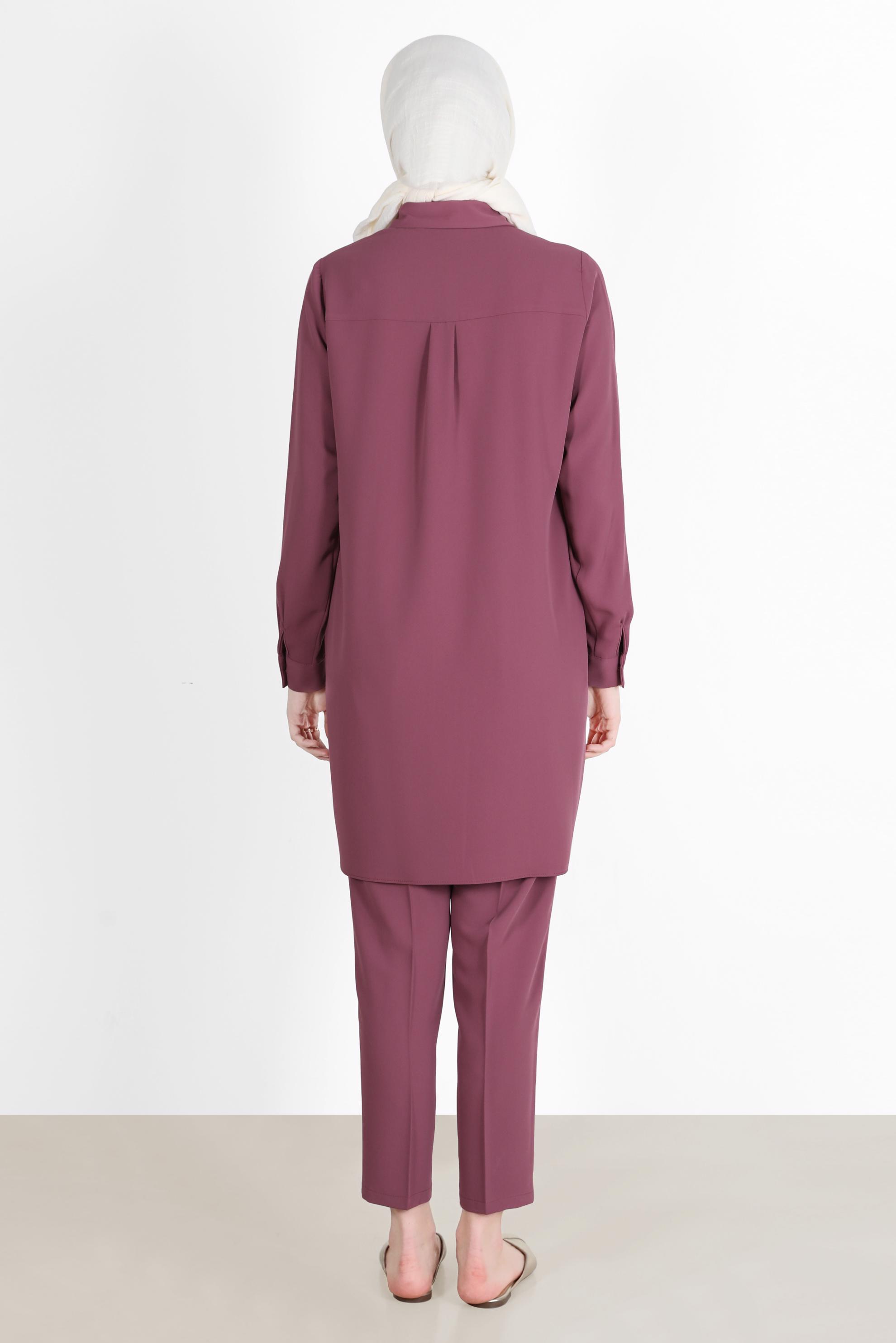 Hijab clothing PINK CLASSIC 2-PIECE PANTS SUIT 42516 