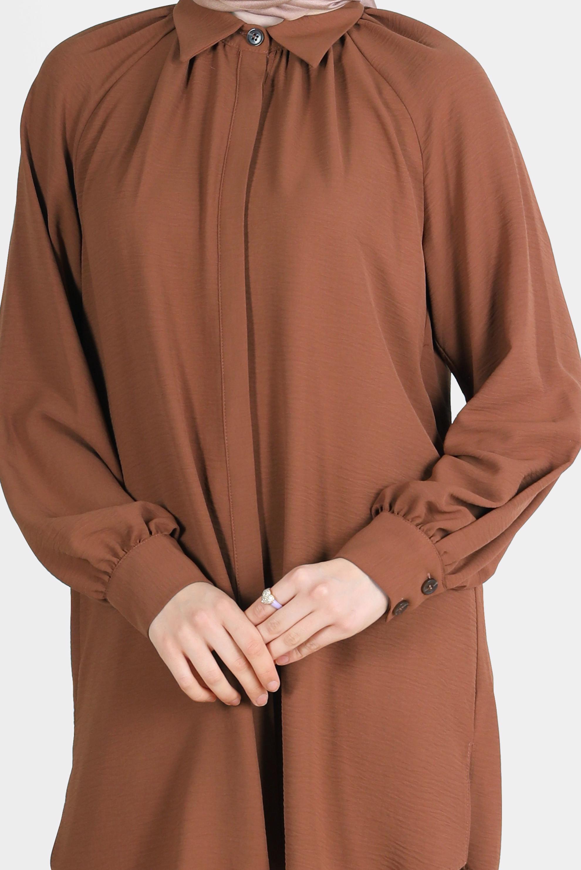 Hijab clothing TABA BUTTONED 2-PIECE PANTS SUIT WITH ELASTIC CUFFS 42518 