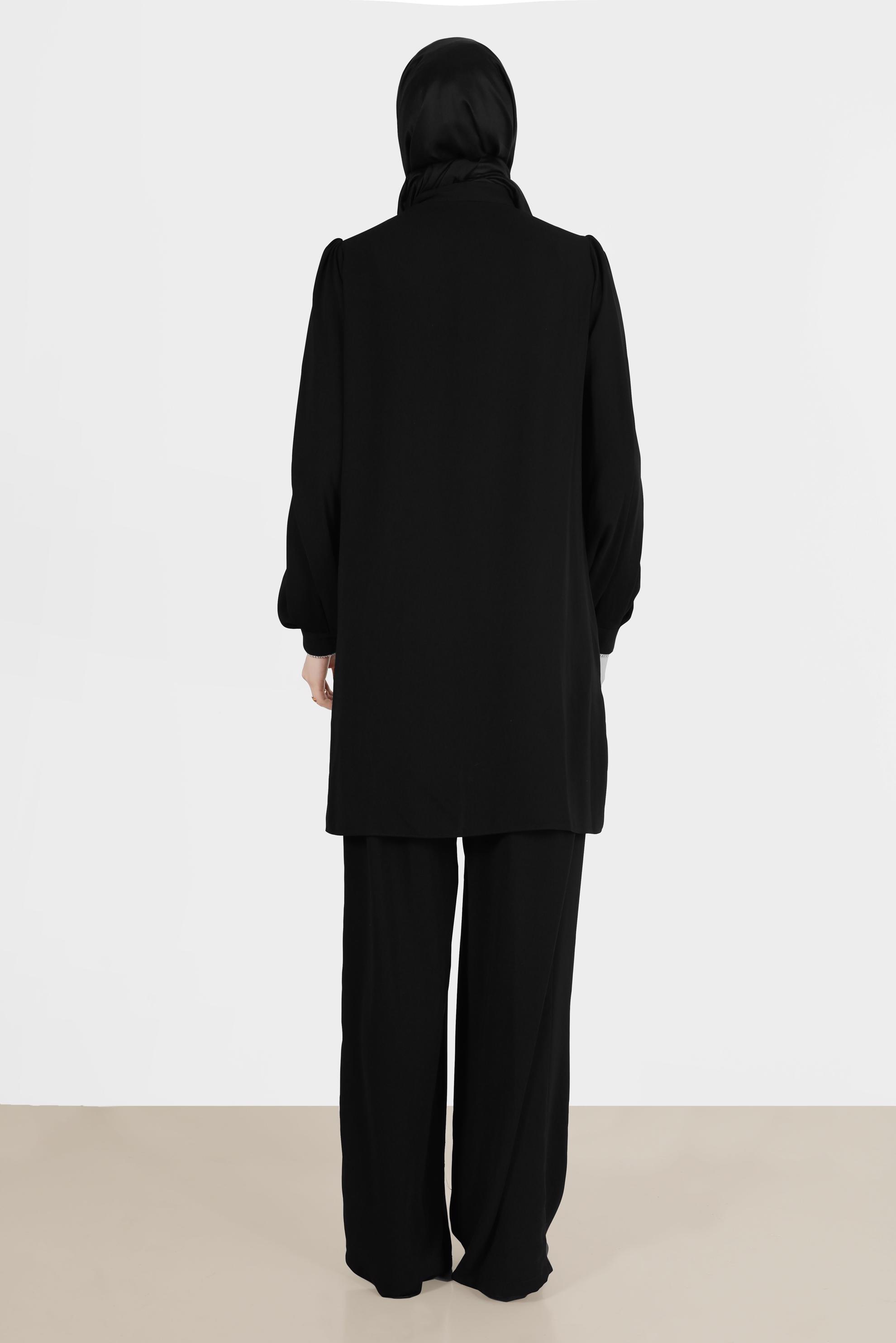 Hijab clothing BLACK GEM DETAIL 2-PIECE CLASSIC PANTS SUIT 42565 