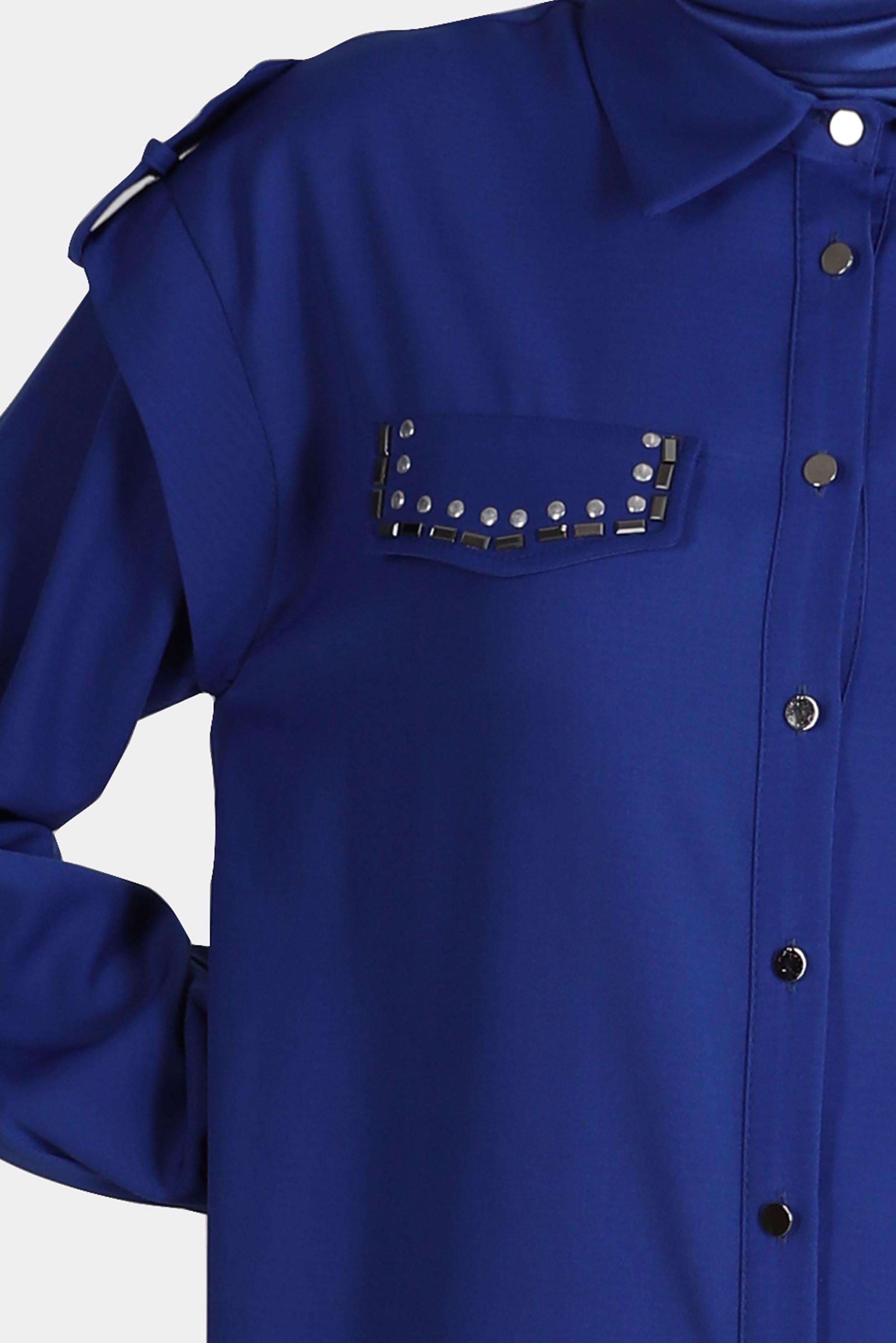 Tesettür giyim LACİVERT ZIMBA DETAYLI İKİLİ PANT. TAKIM 42690 