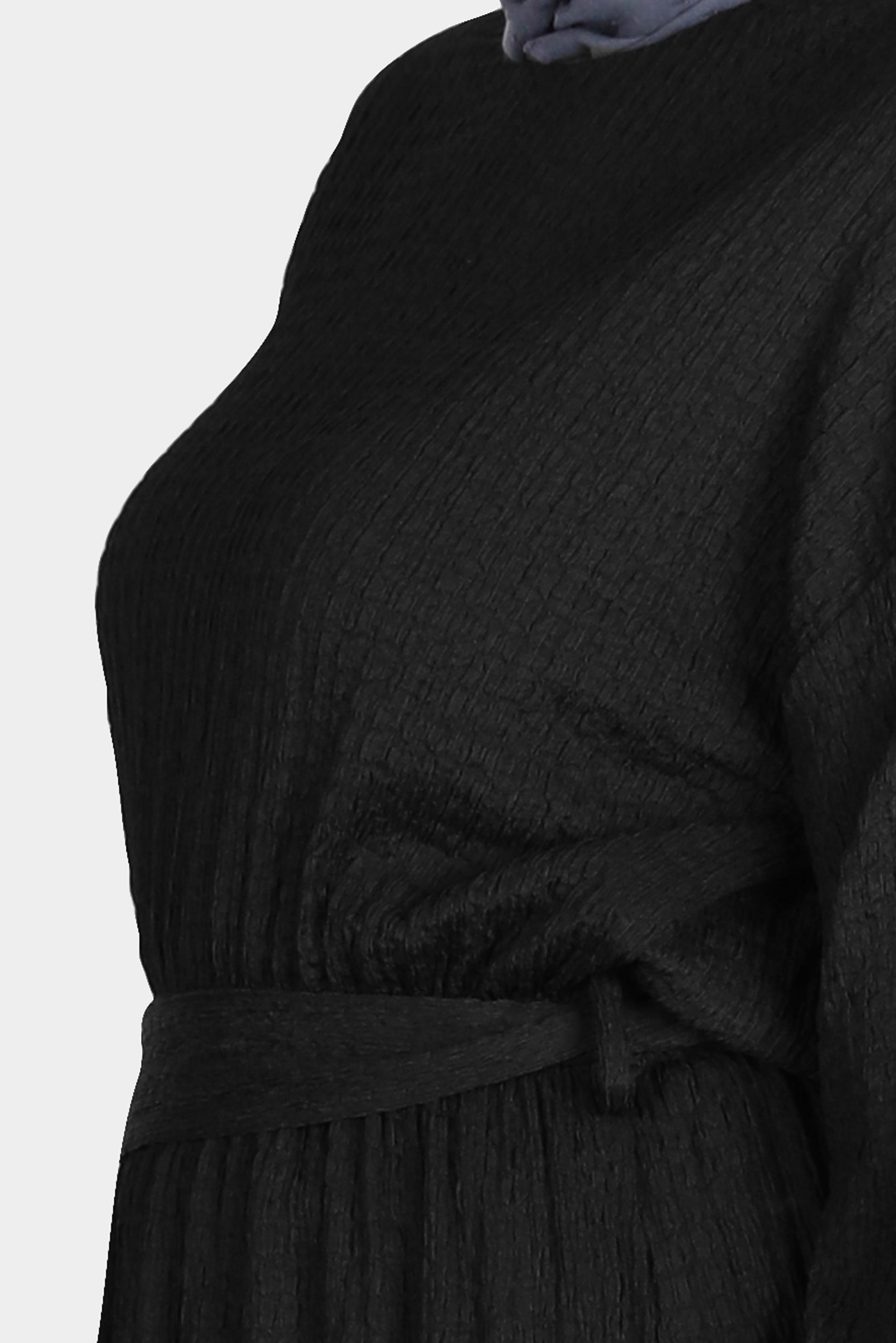 Tesettür giyim SİYAH WAFFLE EFEKTLİ İKİLİ PANT. TAKIM 42716 