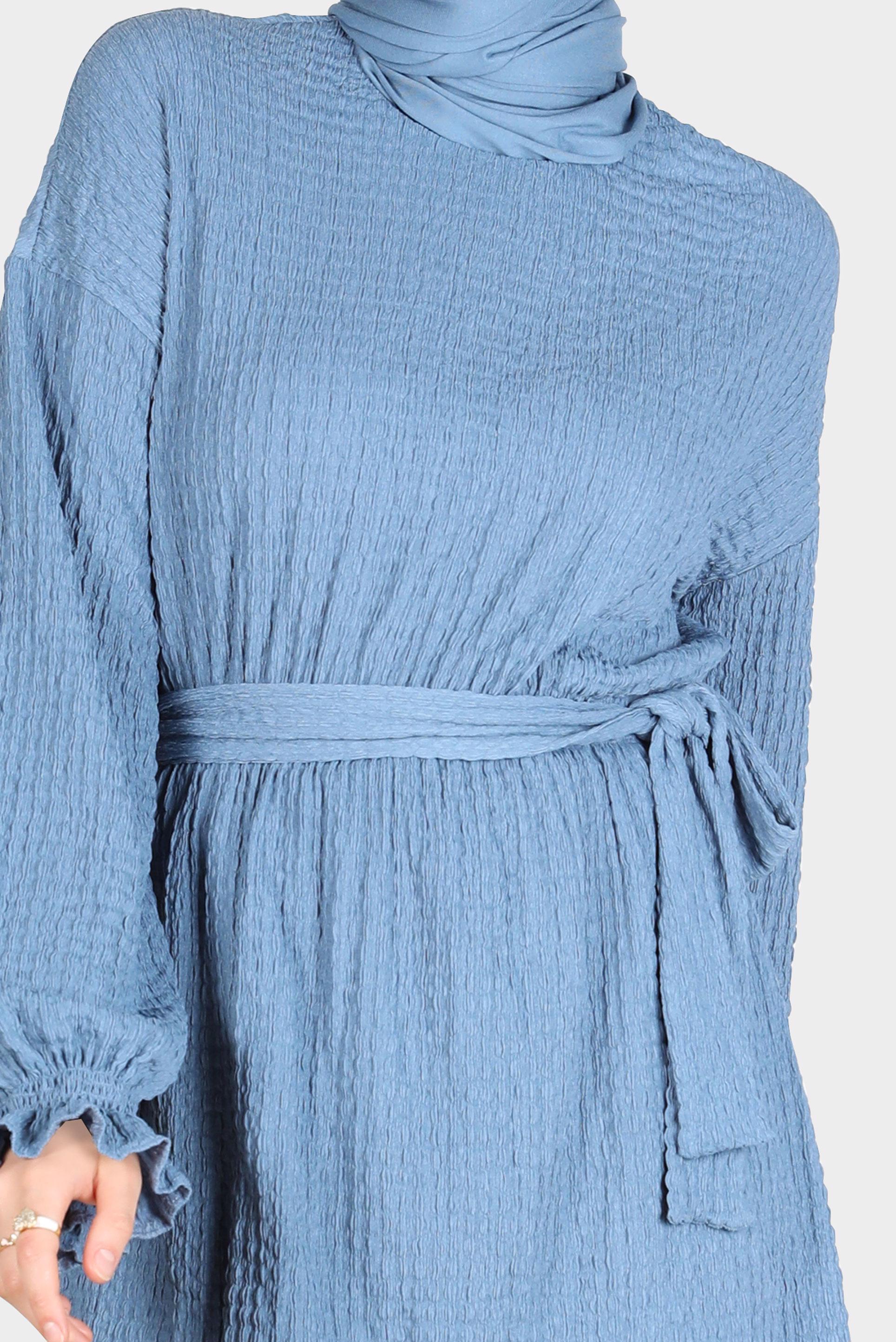 Tesettür giyim LACİVERT WAFFLE EFEKTLİ İKİLİ PANT. TAKIM 42716 