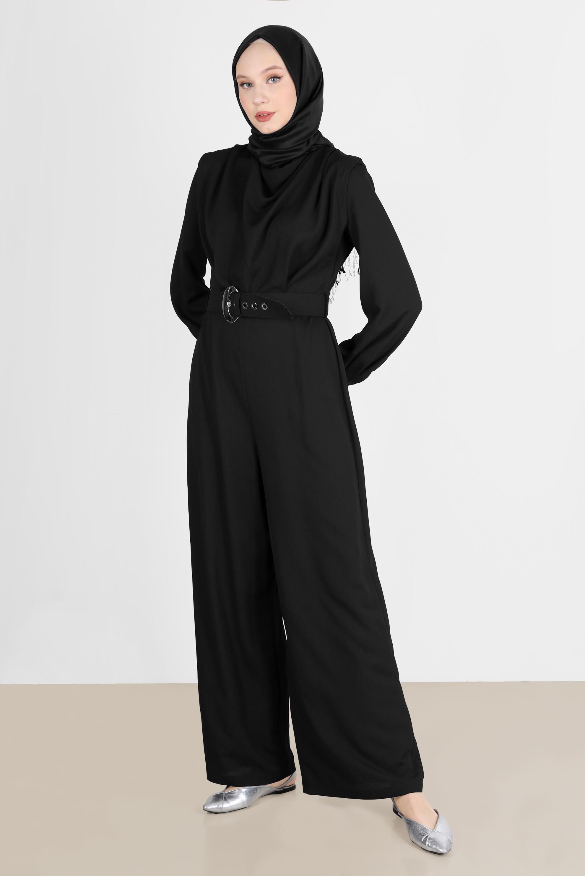 Vêtements hijab NOIR SALOPETTE REMBOURRÉE AVEC CEINTURE 42552