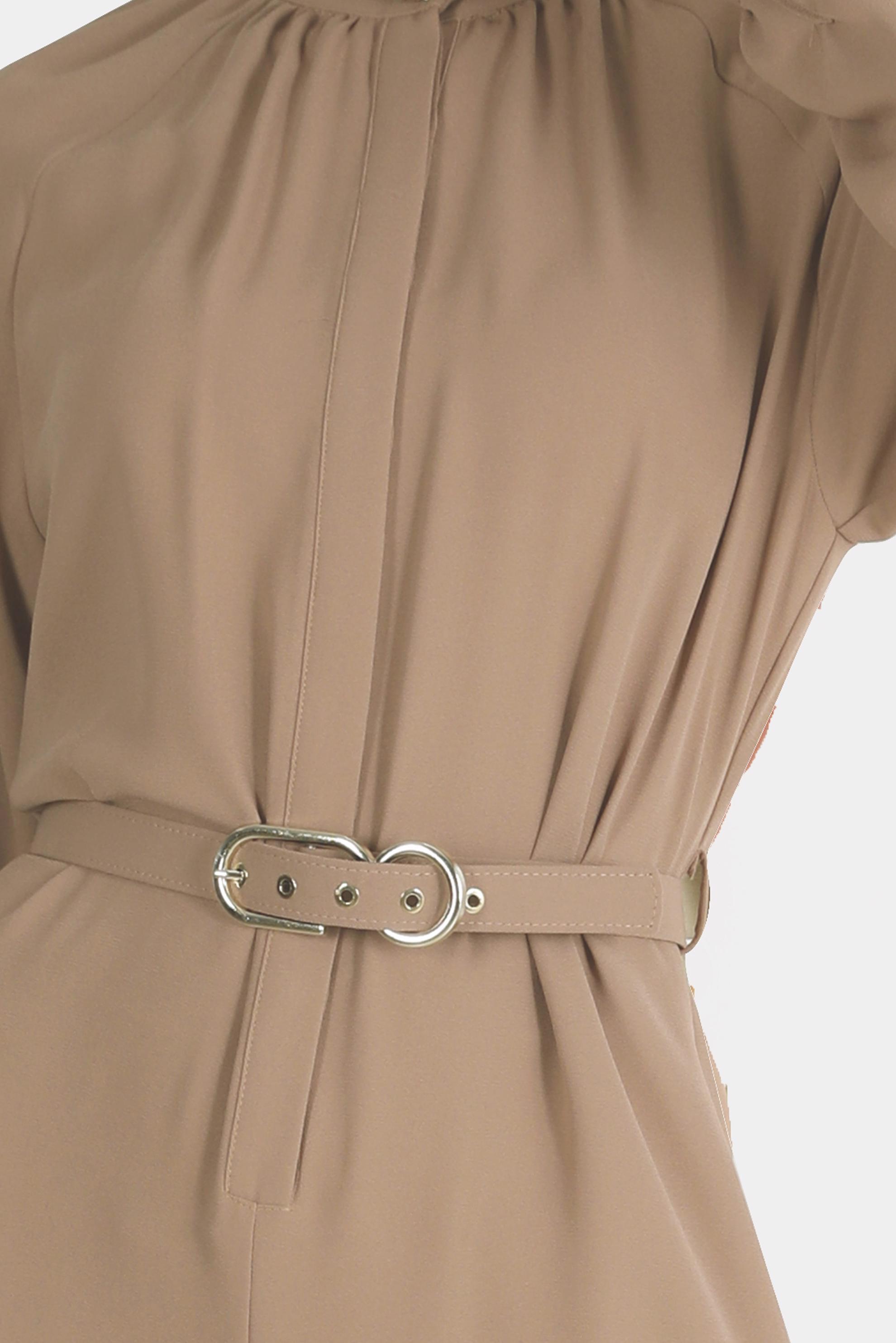 Vêtements hijab BEIGE SALOPETTE EN CRÊPE AVEC CEINTURE 42695