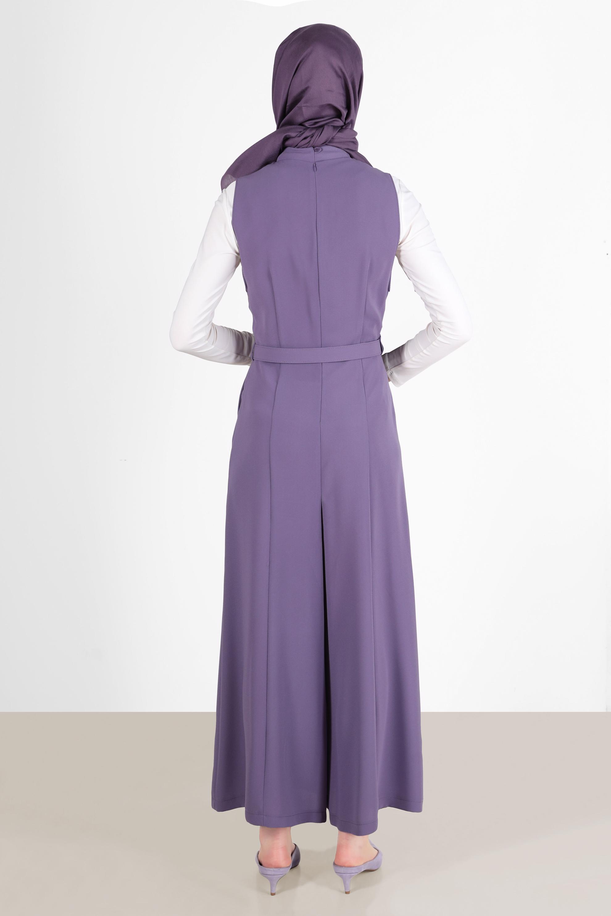 Vêtements hijab POURPRE SALOPETTE AVEC CEINTURE À NOUER 42696
