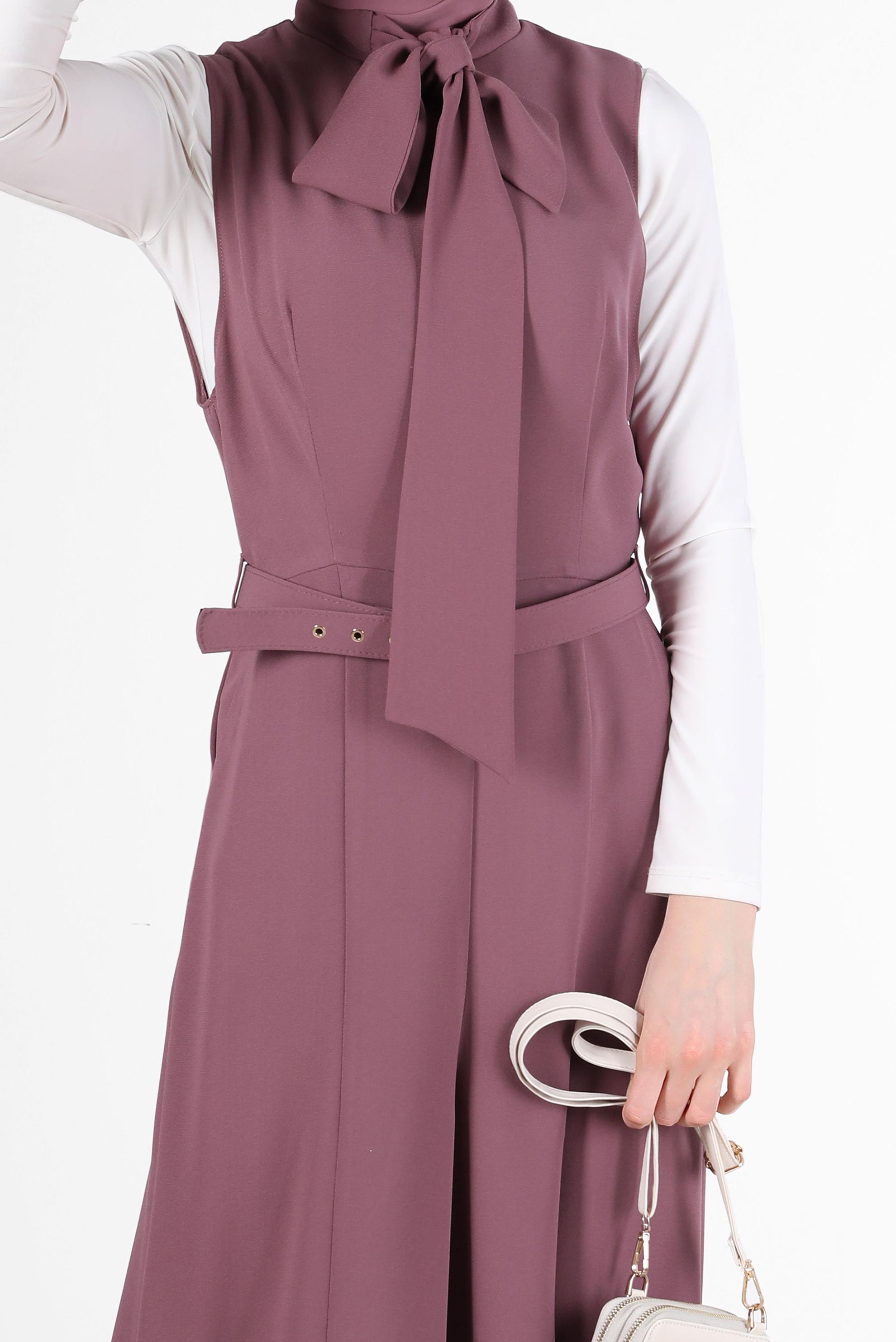 Hijab clothing PINK TIE DETAIL BELTED OVERALLS 42696