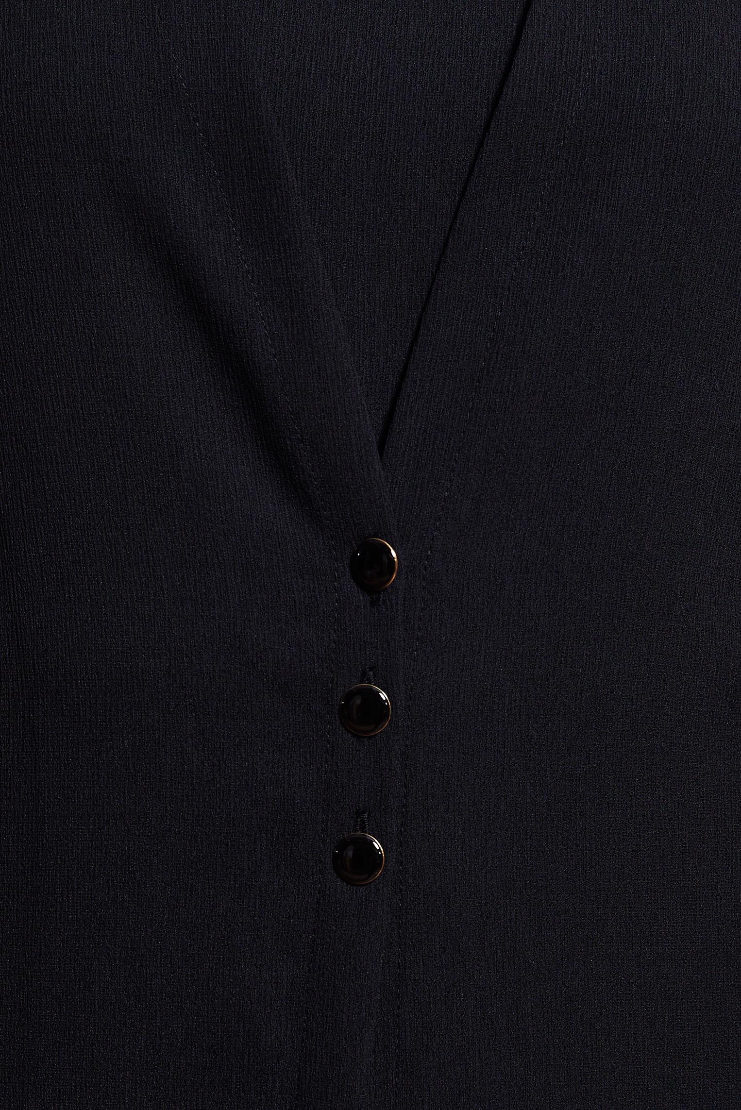 Tesettür giyim SİYAH HIRKA GÖRÜNÜMLÜ DÜĞMELİ TULUM 42766 