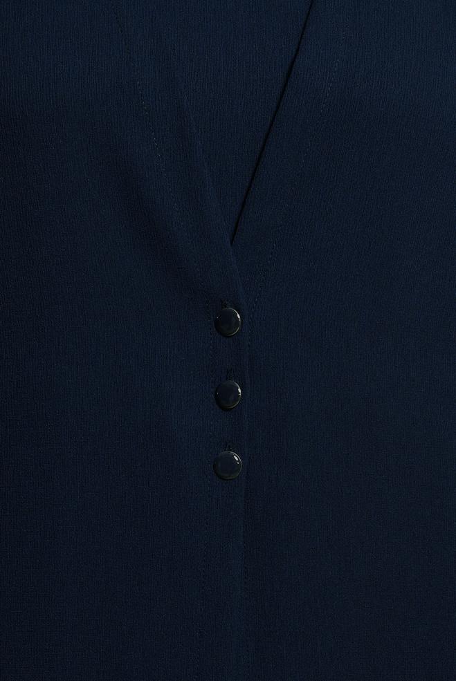 Tesettür giyim LACİVERT HIRKA GÖRÜNÜMLÜ DÜĞMELİ TULUM 42766  - ALVİNA