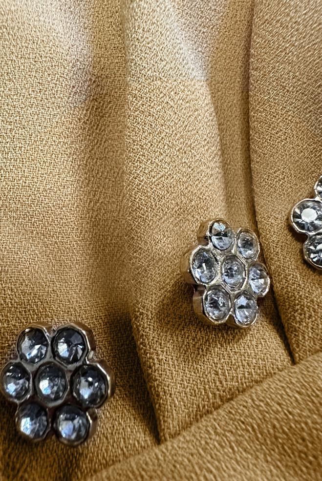 Tesettür giyim SARI BAĞLAMA DETAYLI KREP TULUM 42885 - ALVİNA