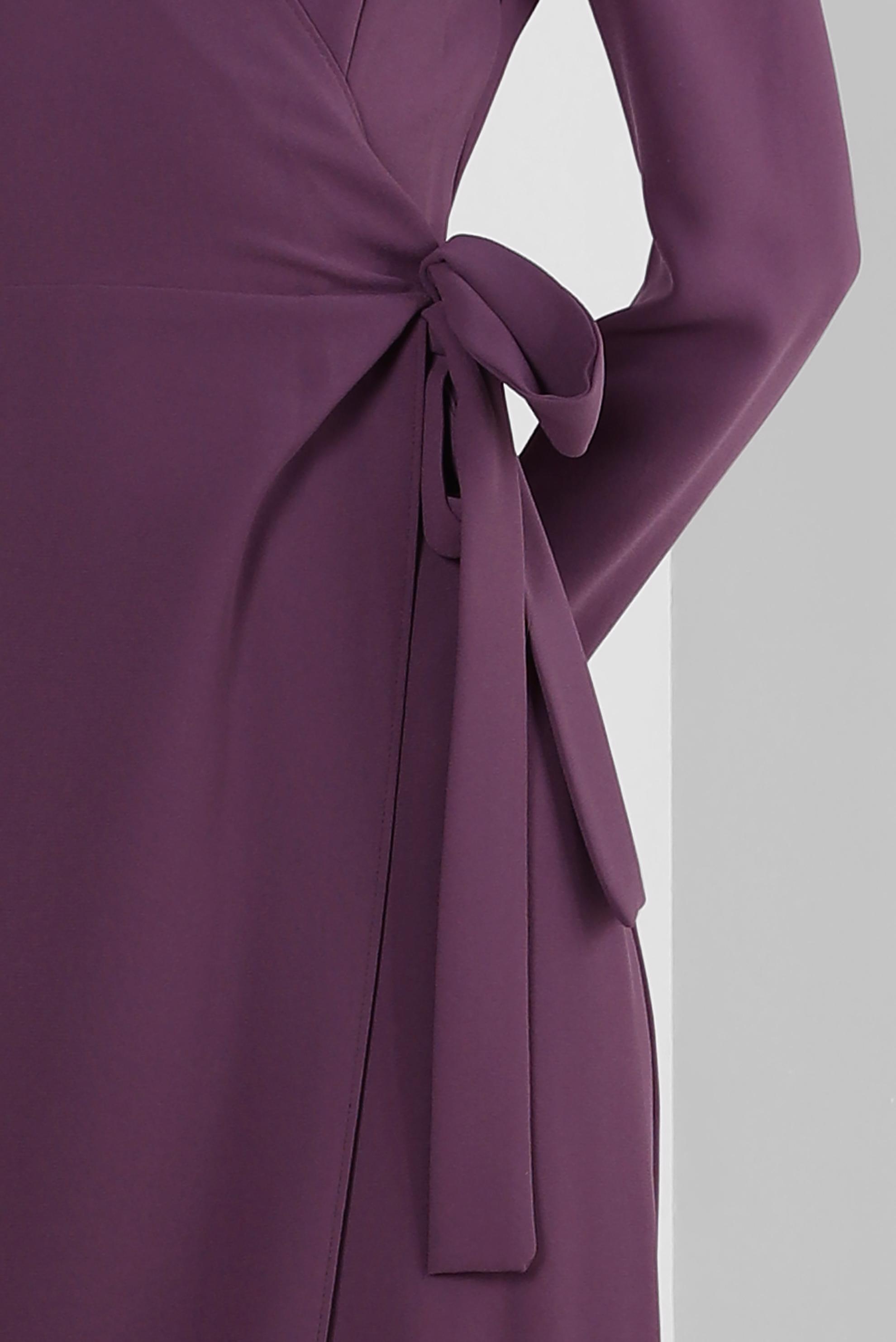 Tesettür giyim MOR BAĞLAMA DETAYLI KREP TULUM 42885