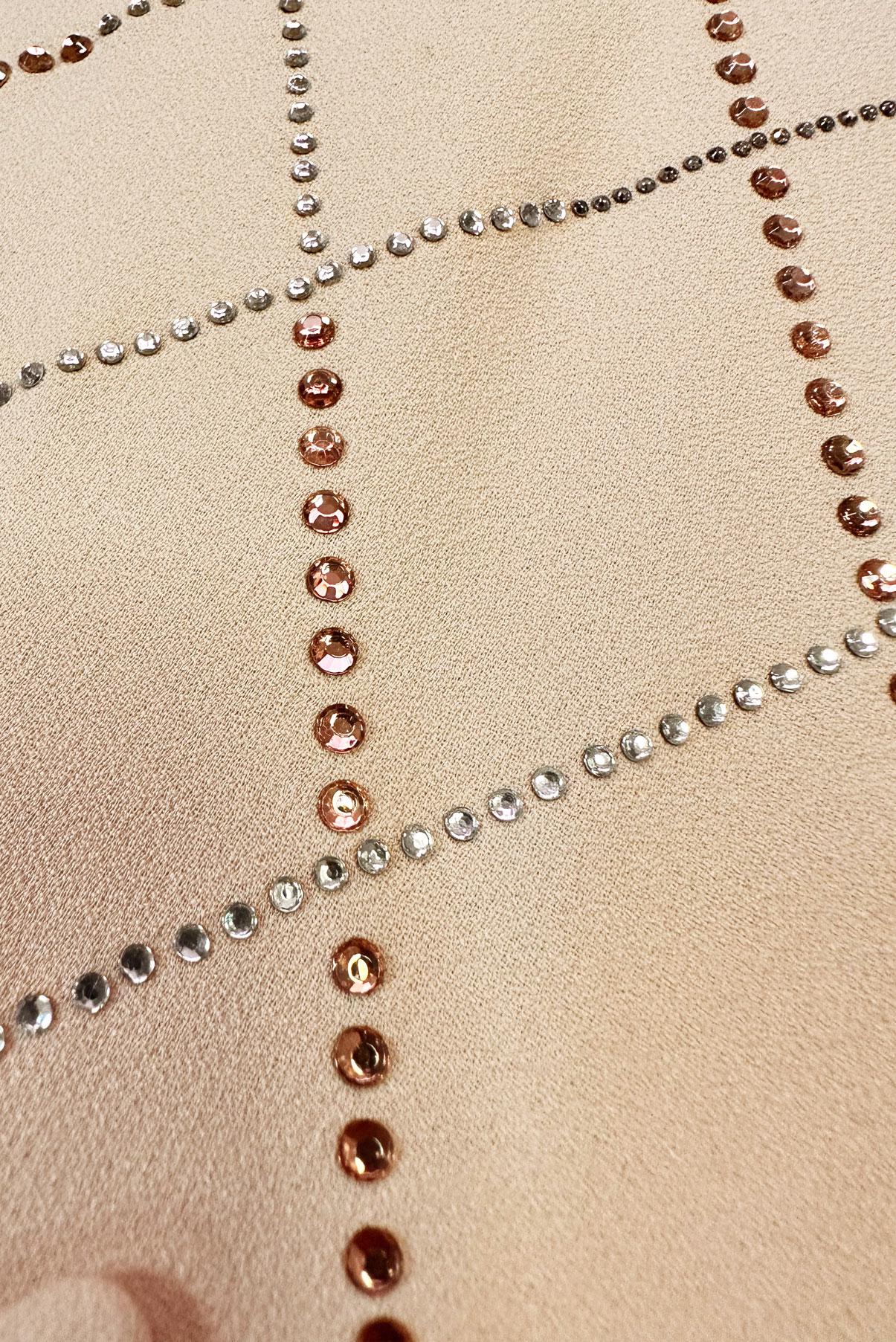 Tesettür giyim BEJ BÜYÜK BEDEN TAŞ DETAYLI TUNİK 20236