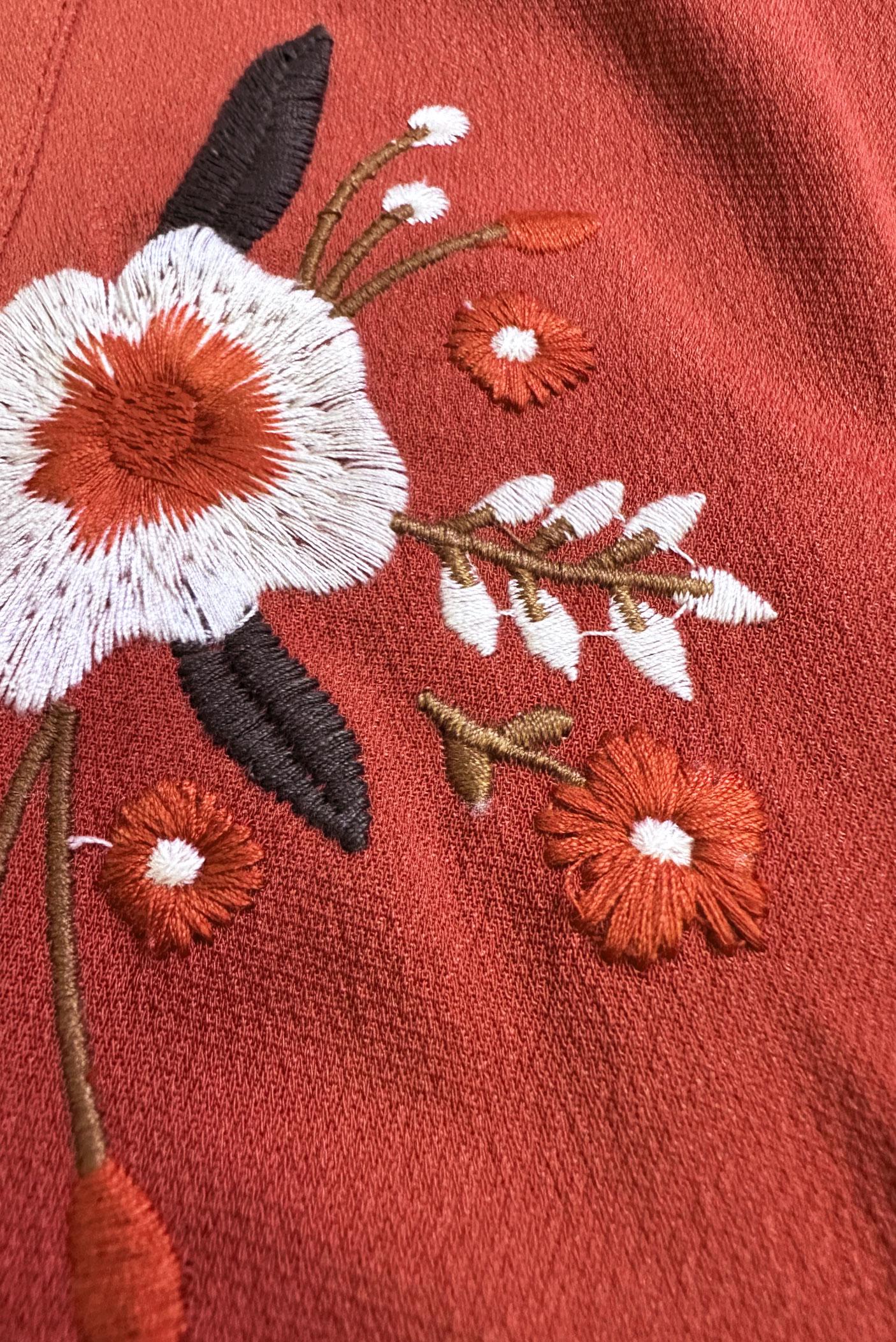 Tesettür giyim TURUNCU ÇİÇEK DESENLİ TUNİK 20247